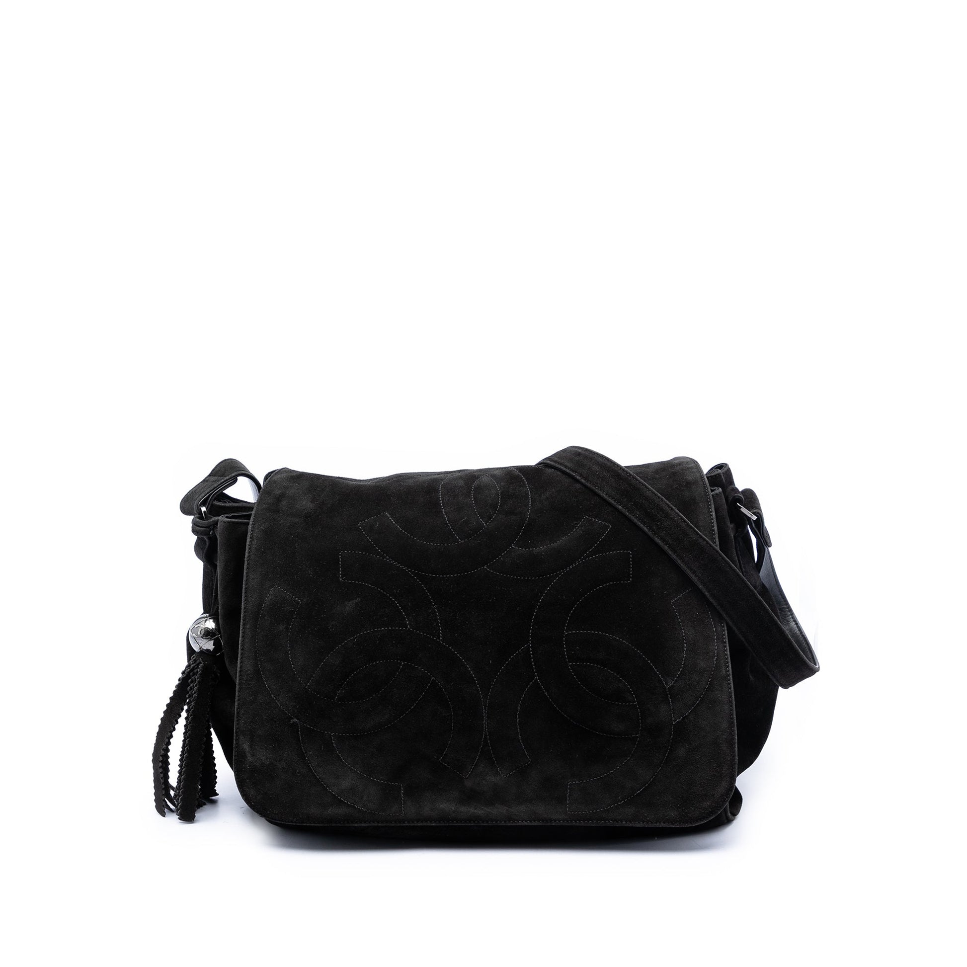 Chanel Suede Triple CC Crossbody
