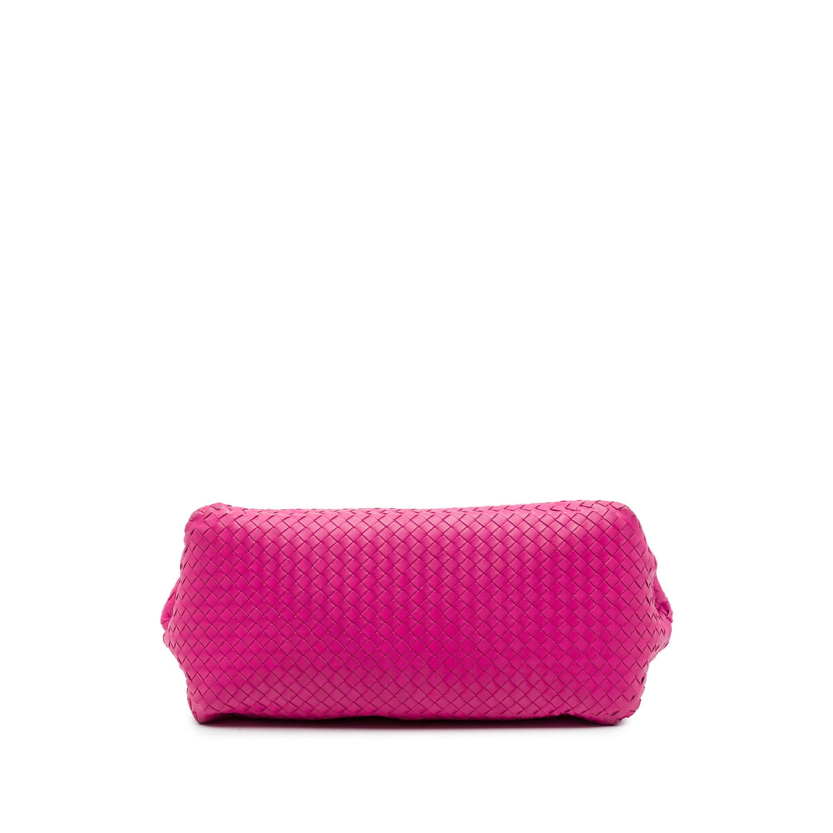 Bottega Veneta Nappa Intrecciato Belted Zip Frame Shoulder Bag — Pink