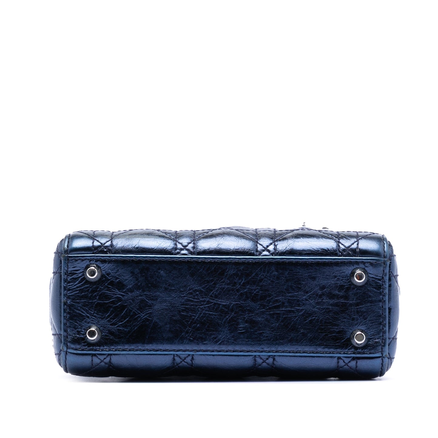 Dior Mini Metallic Calfskin Cannage Lady Dior