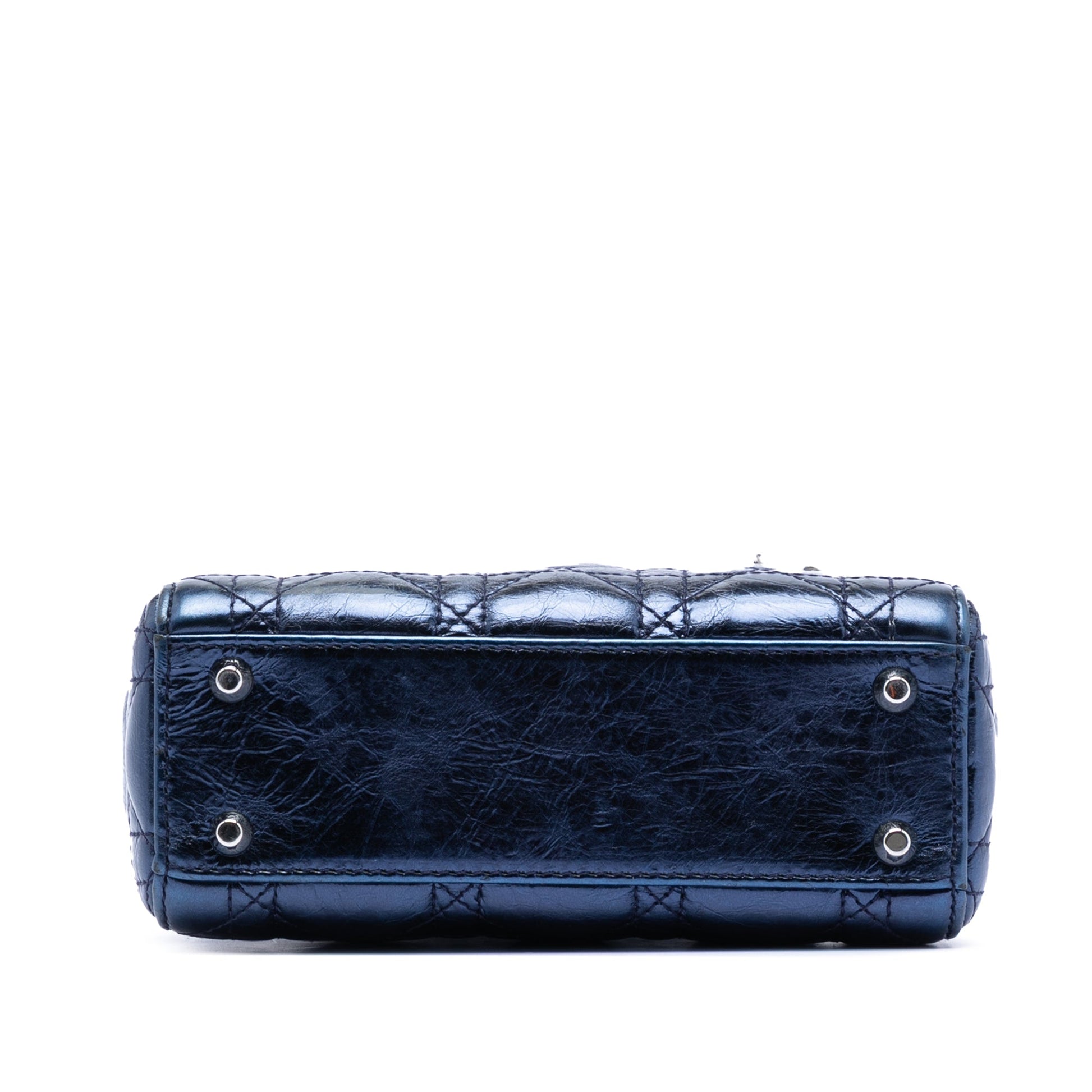 Dior Mini Metallic Calfskin Cannage Lady Dior
