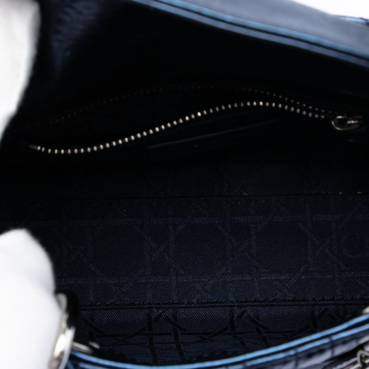 Dior Mini Metallic Calfskin Cannage Lady Dior