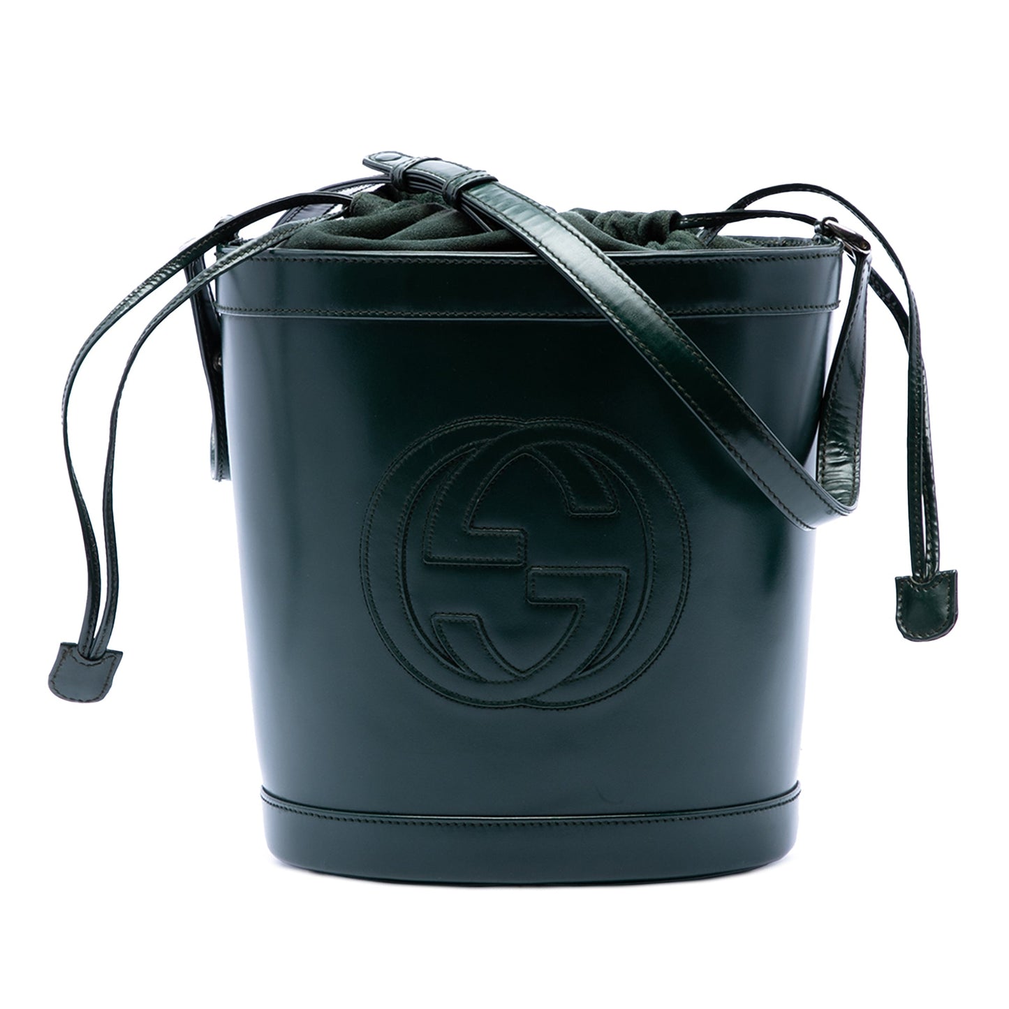 Gucci Calfskin Interlocking G Bucket Bag