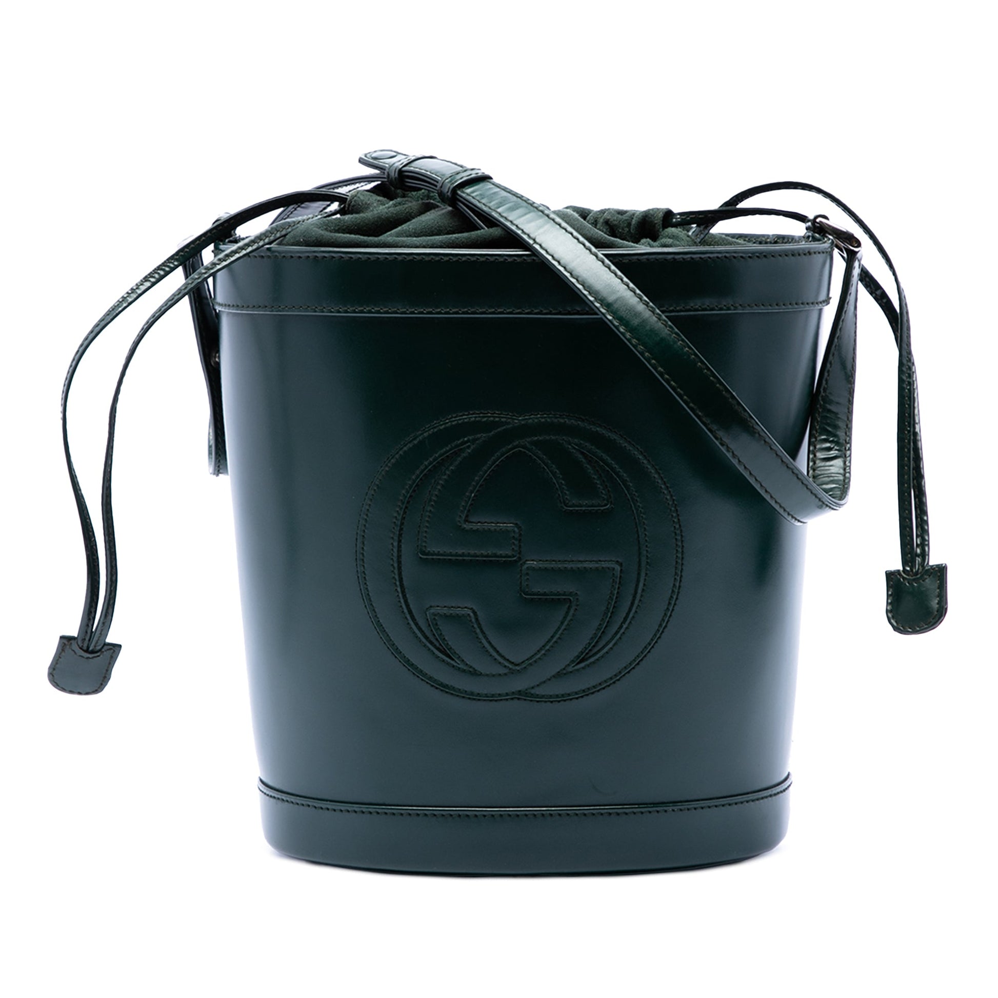 Gucci Calfskin Interlocking G Bucket Bag