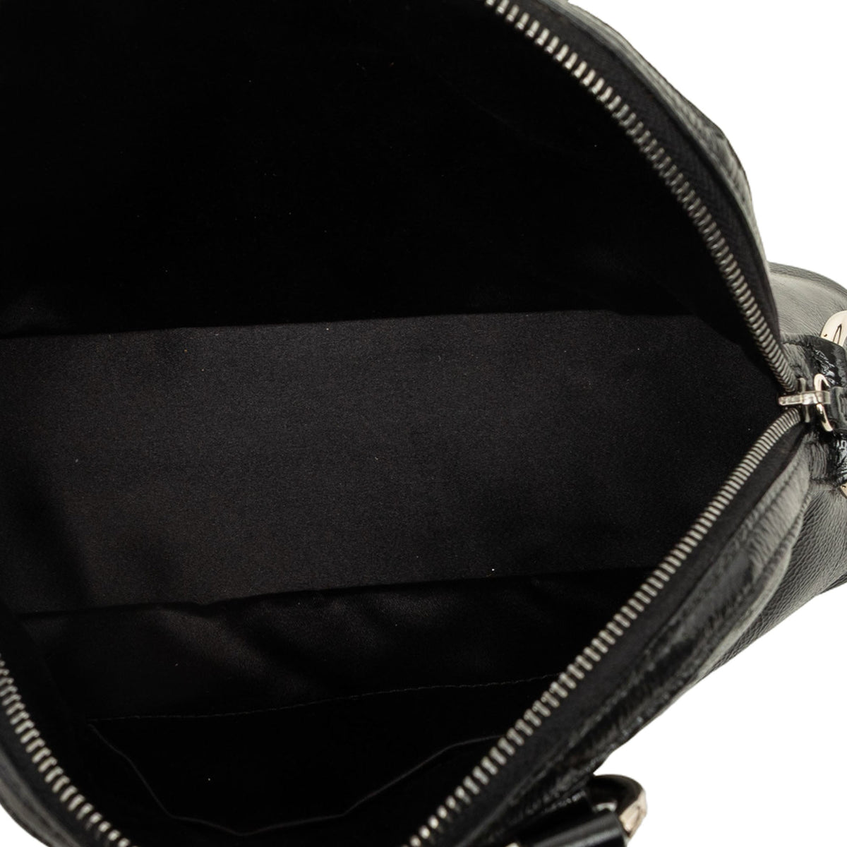 Saint Laurent Mini Crinkled Patent Muse Handbag — Black