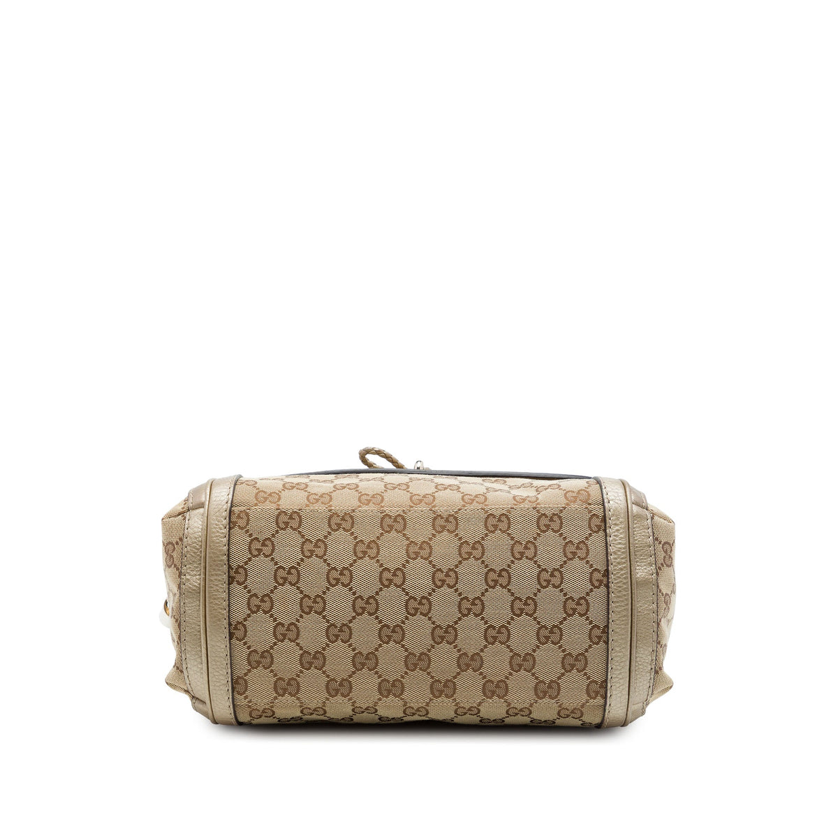 Gucci GG Canvas Bella Flap Satchel — Beige
