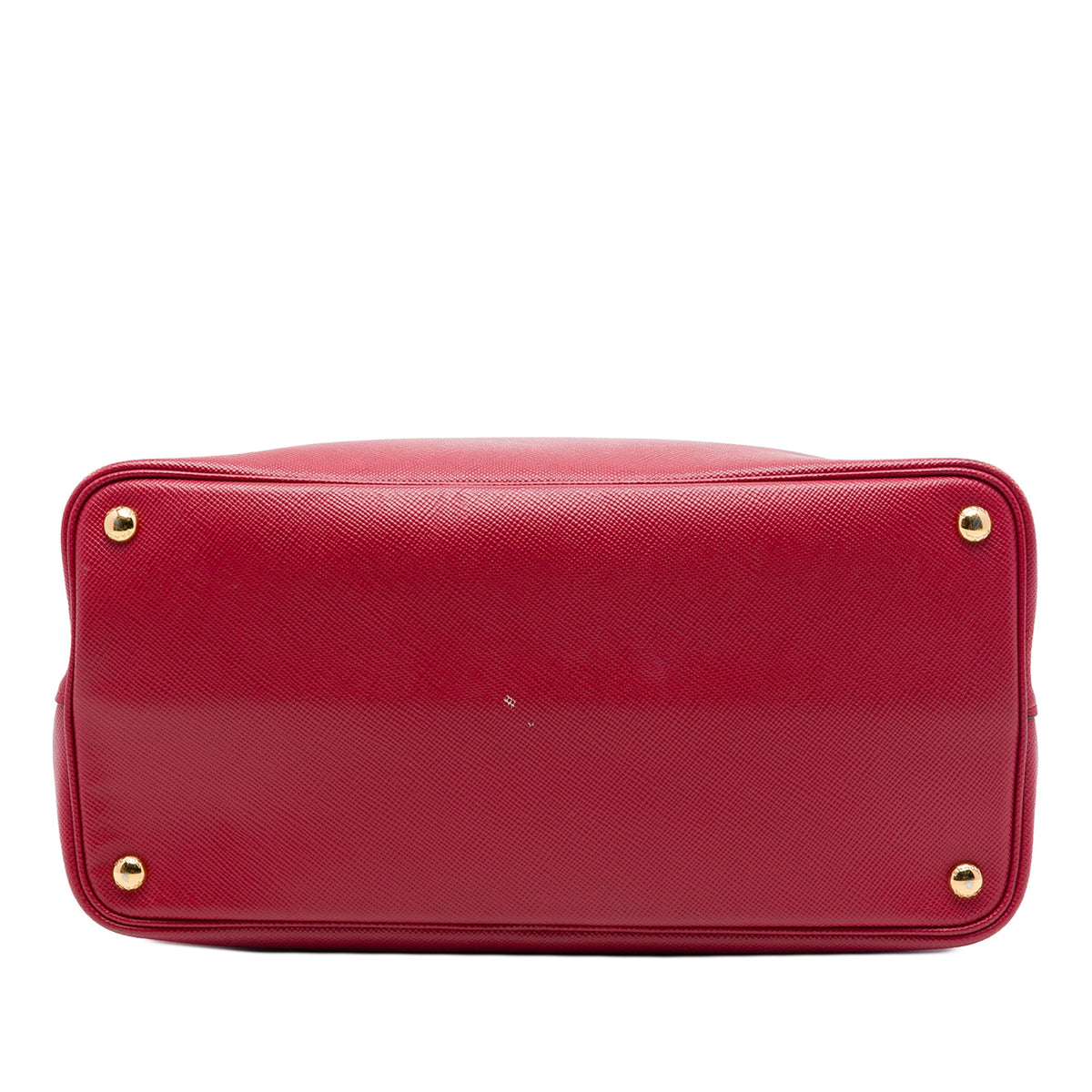 Prada Large Saffiano Cuir Double Satchel — Red