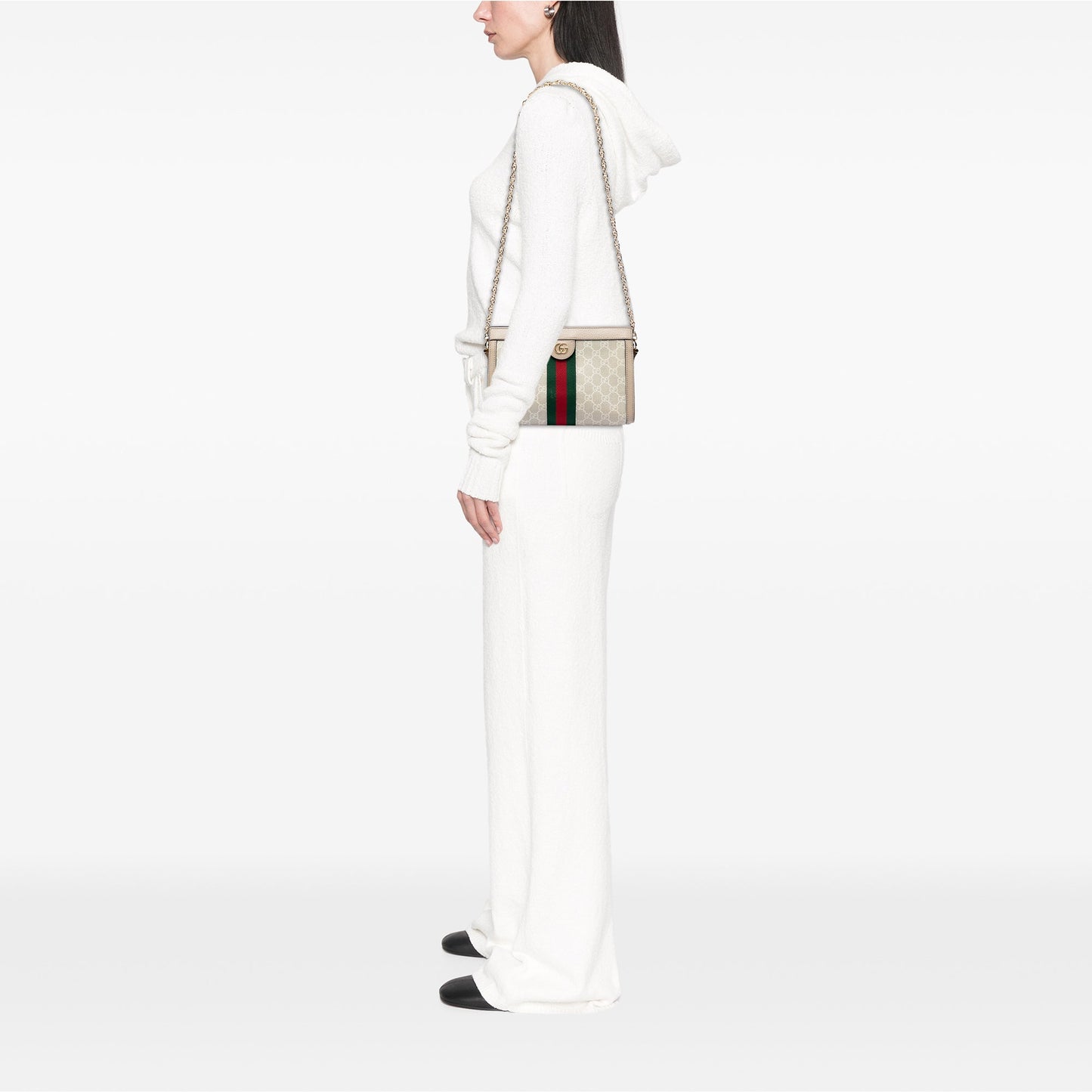 Gucci Small GG Supreme Web Ophidia Chain Crossbody