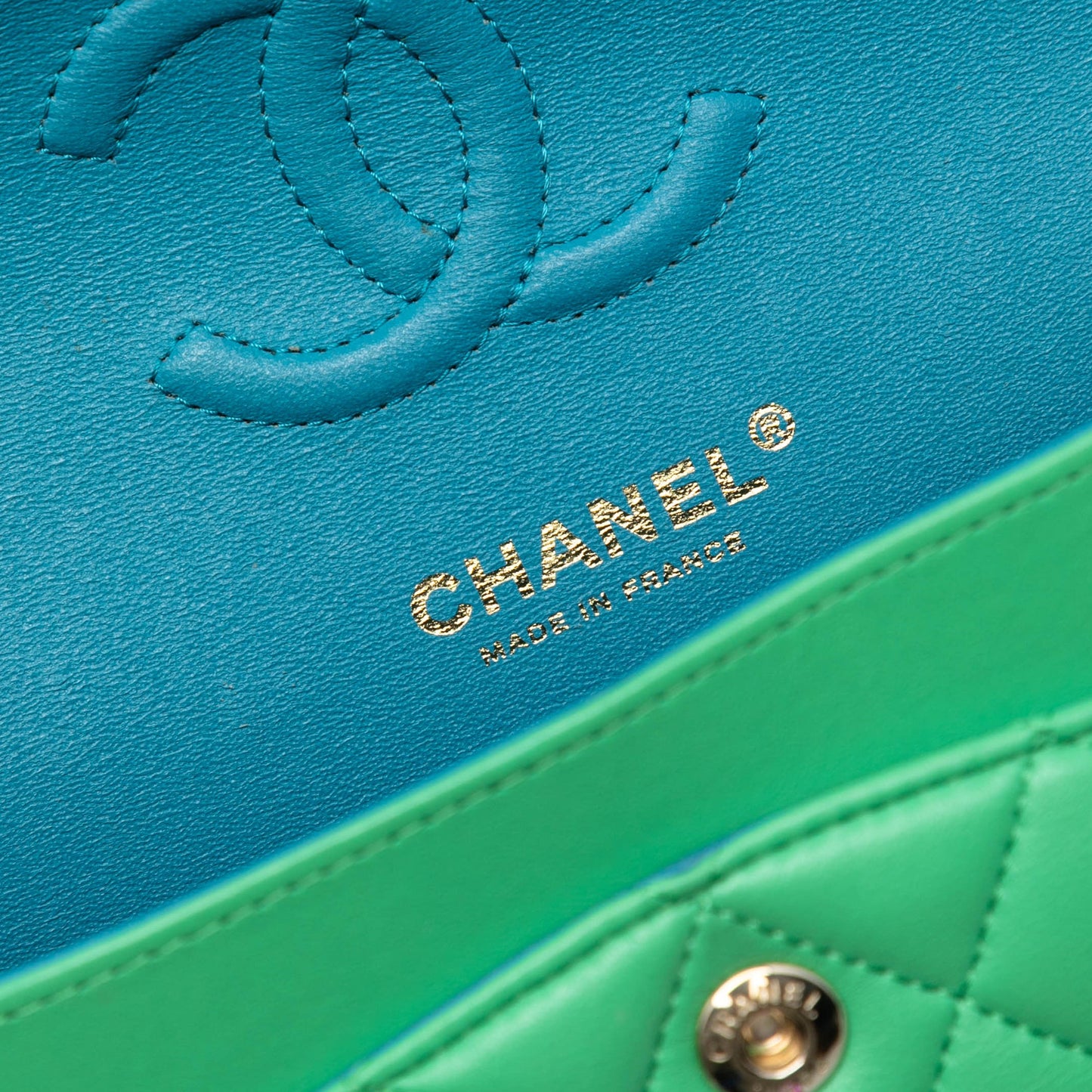Chanel Small Classic Lambskin Rainbow Hardware Double Flap