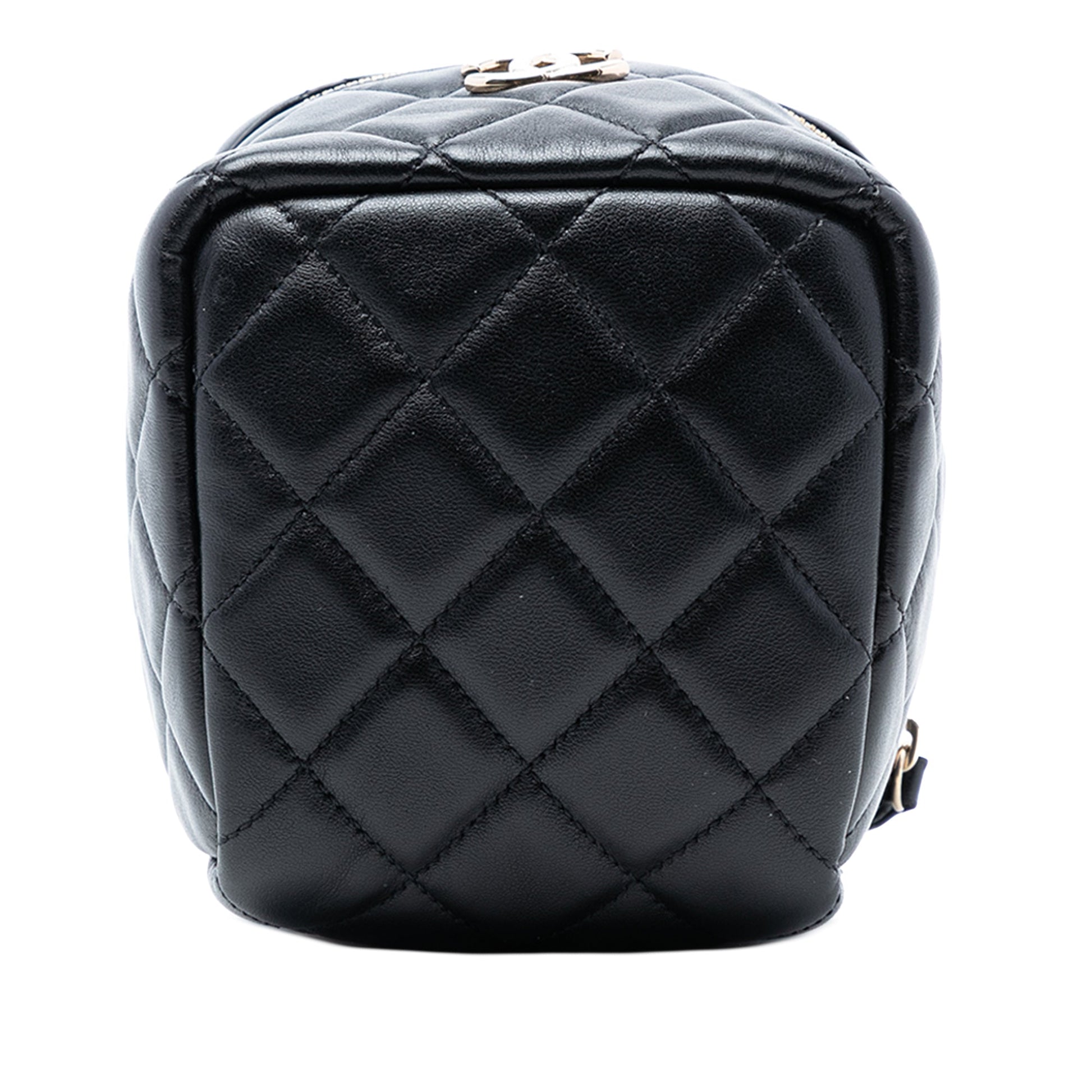 Chanel CC Quilted Lambskin Cube Wristlet Vanity Case