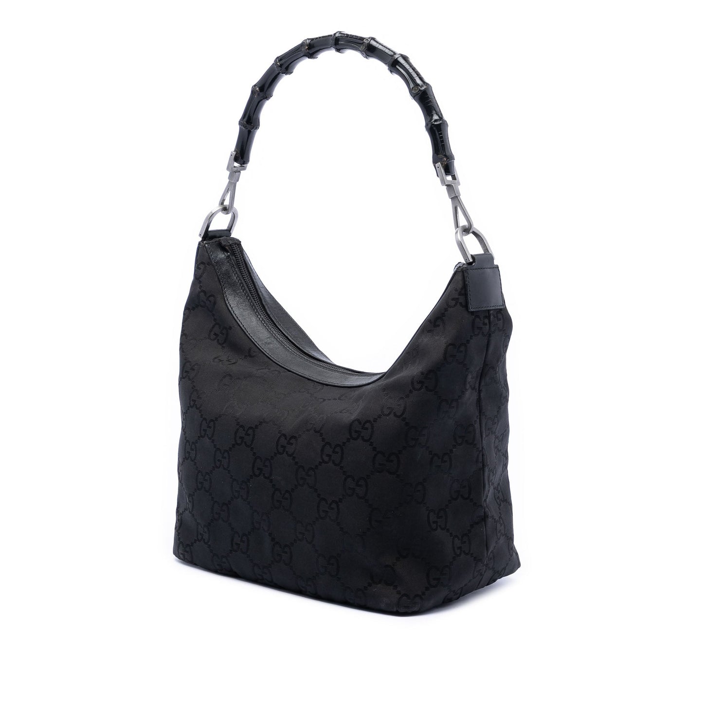 Gucci GG Nylon Bamboo Shoulder Bag