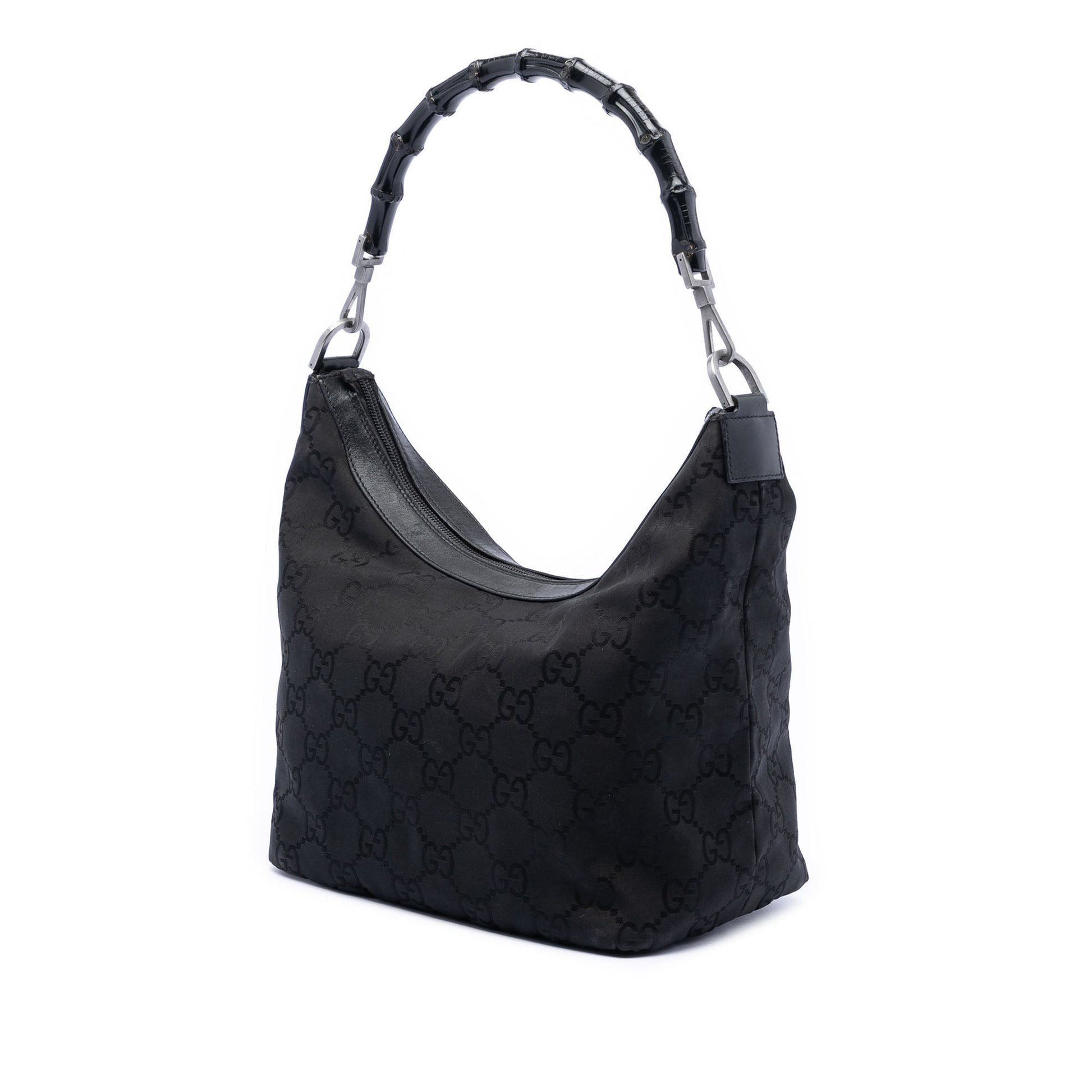 Gucci GG Nylon Bamboo Shoulder Bag