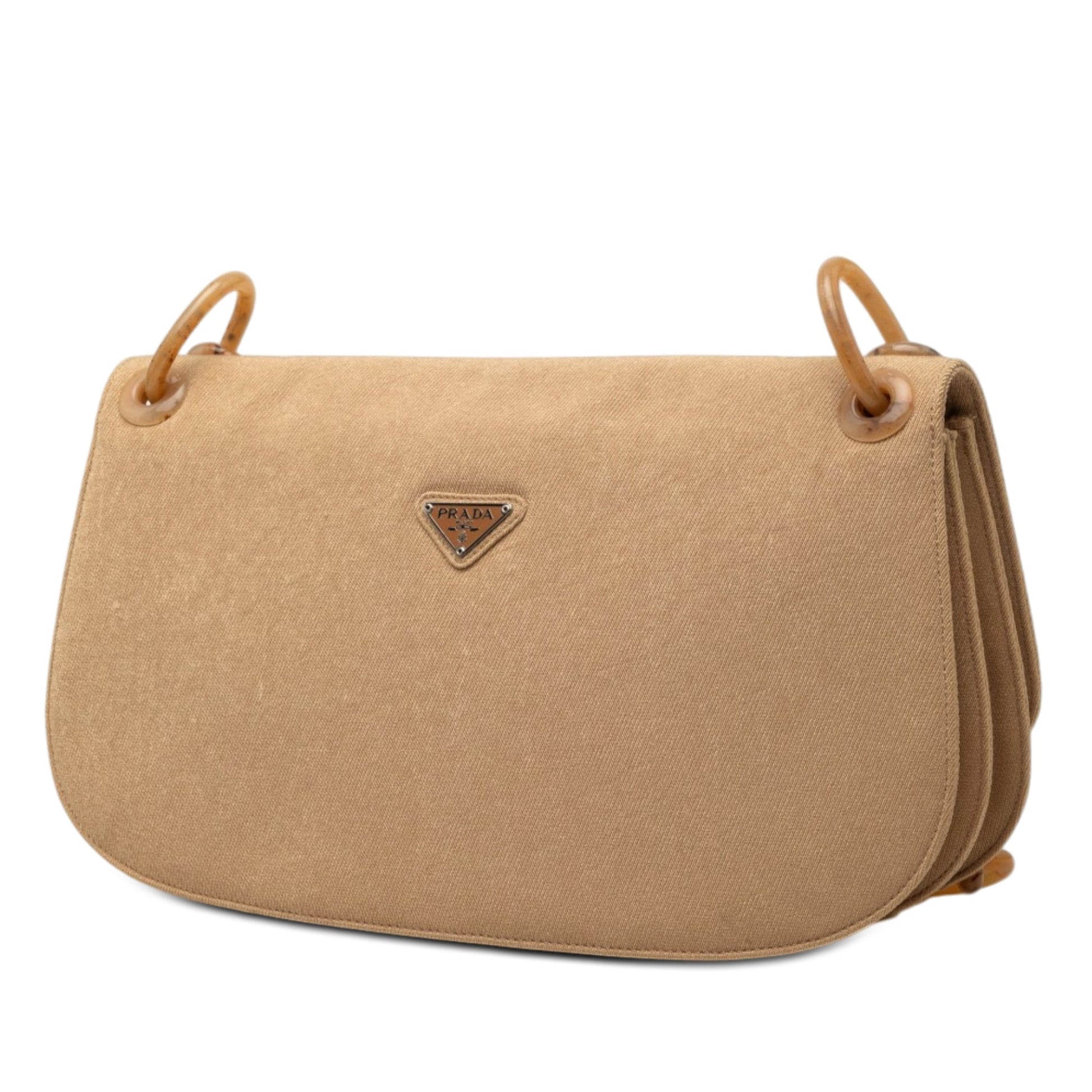 Prada Canvas Resin Chain Shoulder Bag