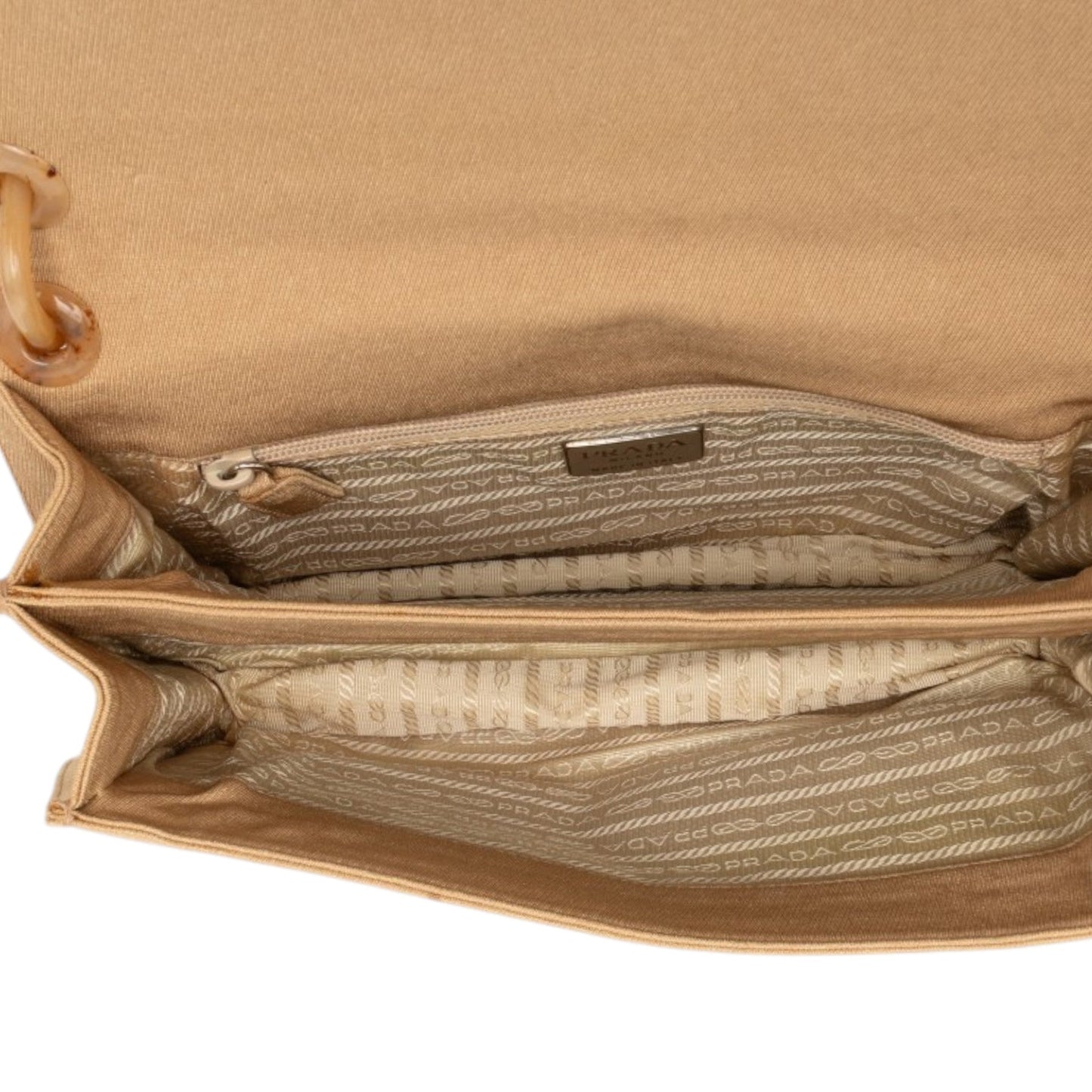 Prada Canvas Resin Chain Shoulder Bag