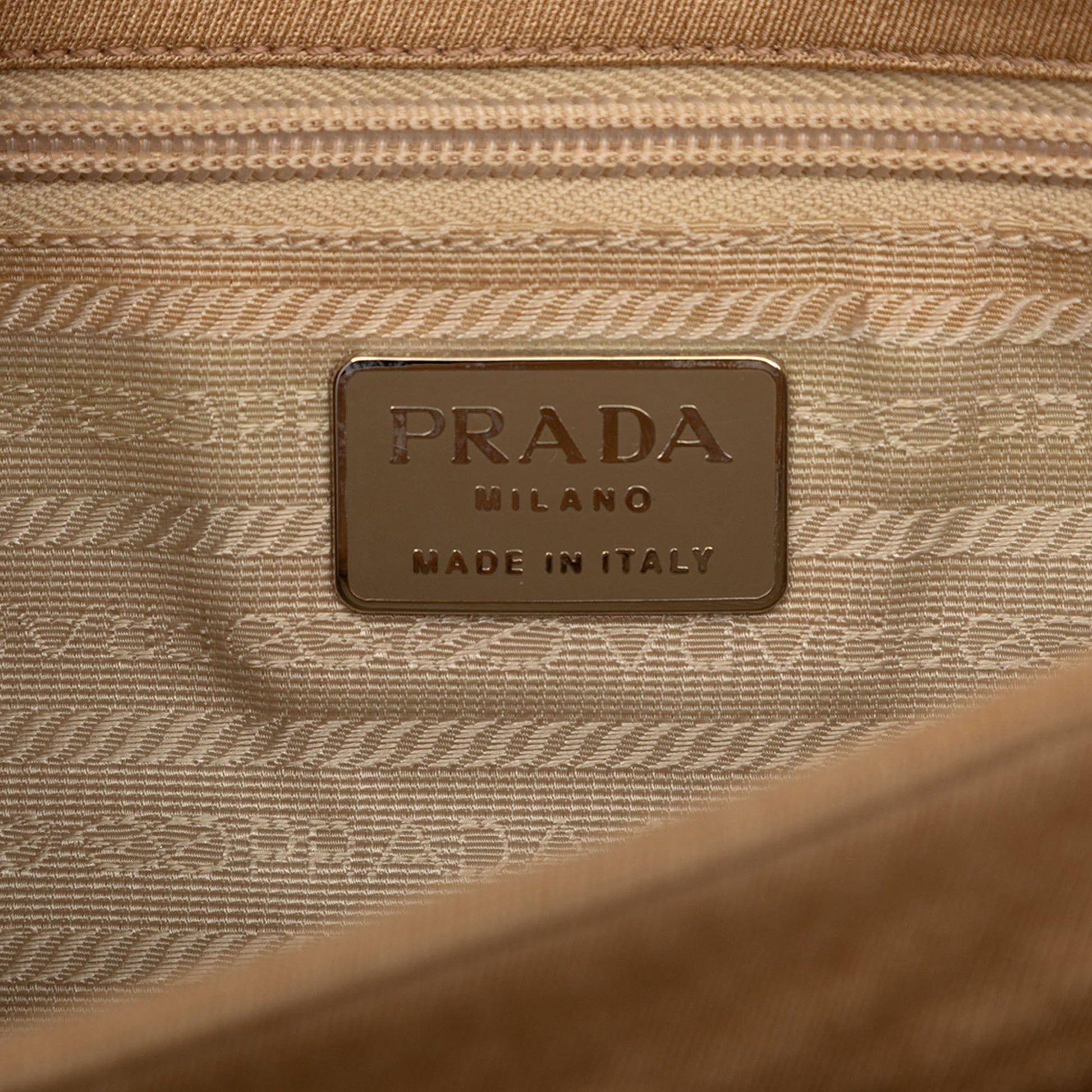 Prada Canvas Resin Chain Shoulder Bag