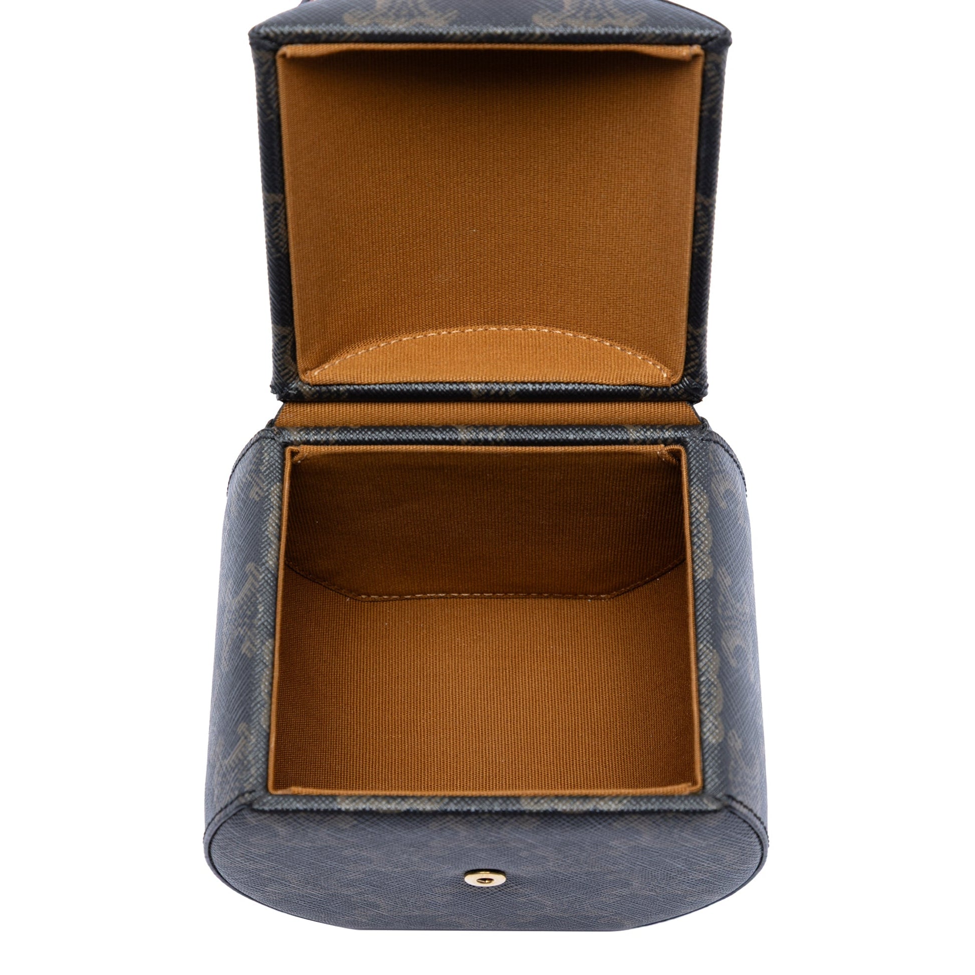 Celine Triomphe Coated Canvas Round Box Handbag