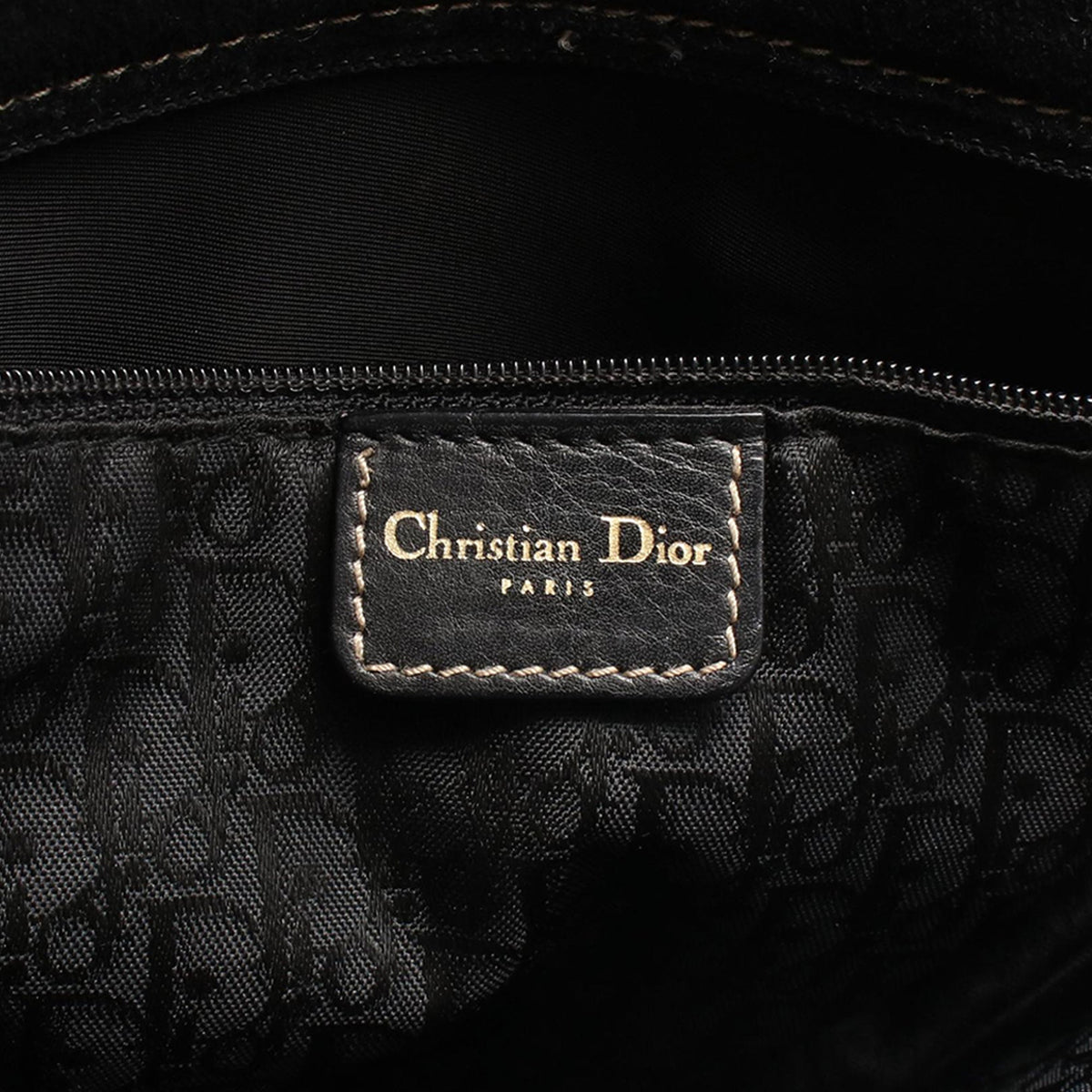 Dior Leather Baudrier Saddle Bag — Black