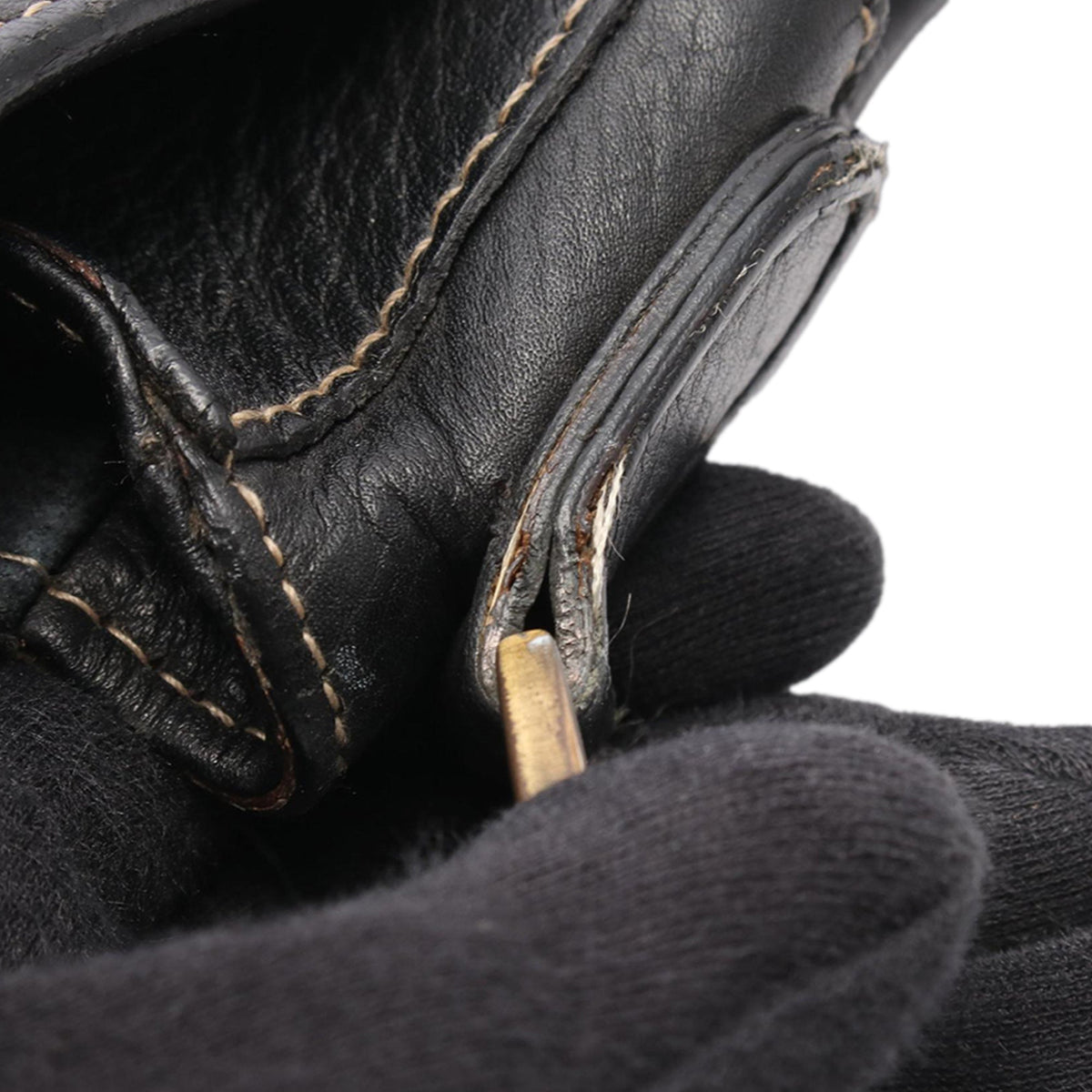 Dior Leather Baudrier Saddle Bag — Black