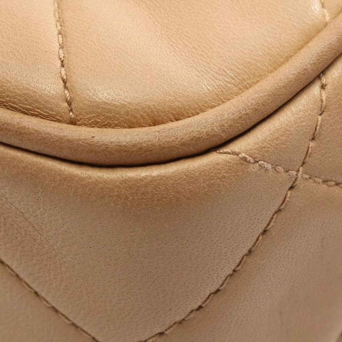 Chanel CC Quilted Lambskin Tassel Camera Bag — Beige