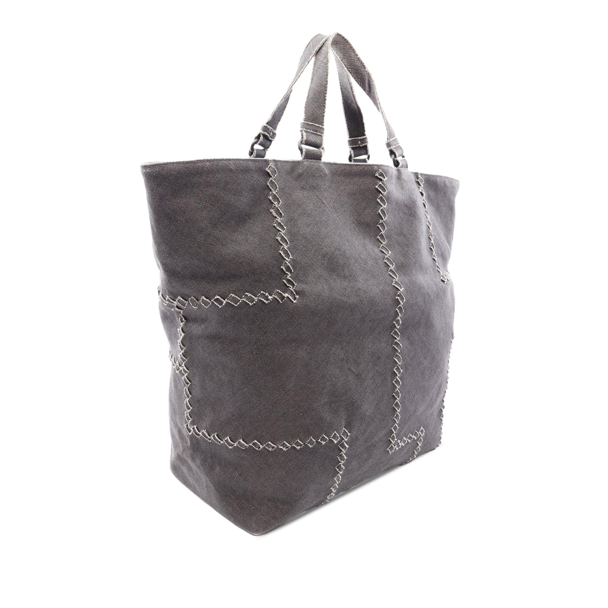 Bottega Veneta Canvas Tote — Gray