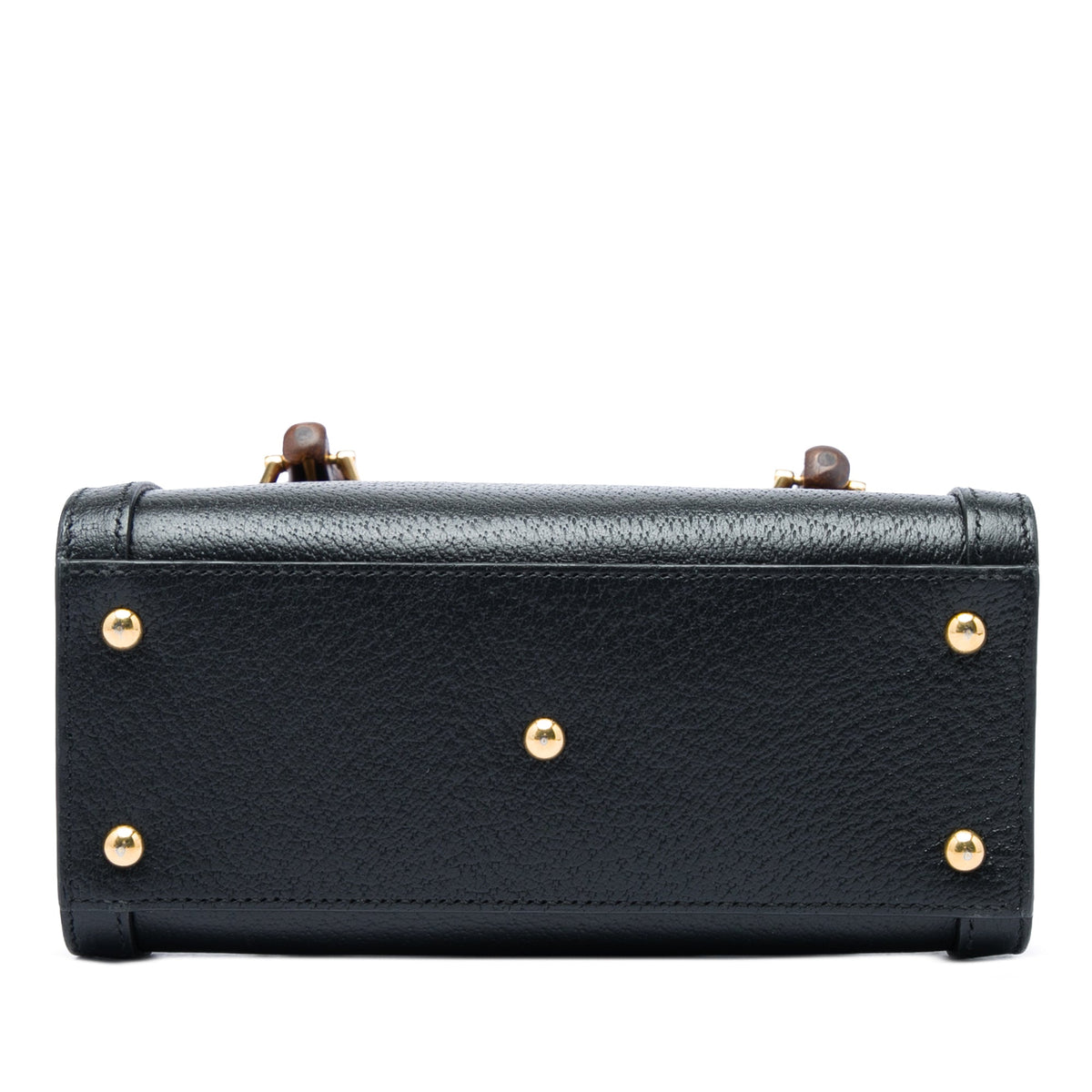 Gucci Small Calfskin Bamboo Diana Satchel — Black