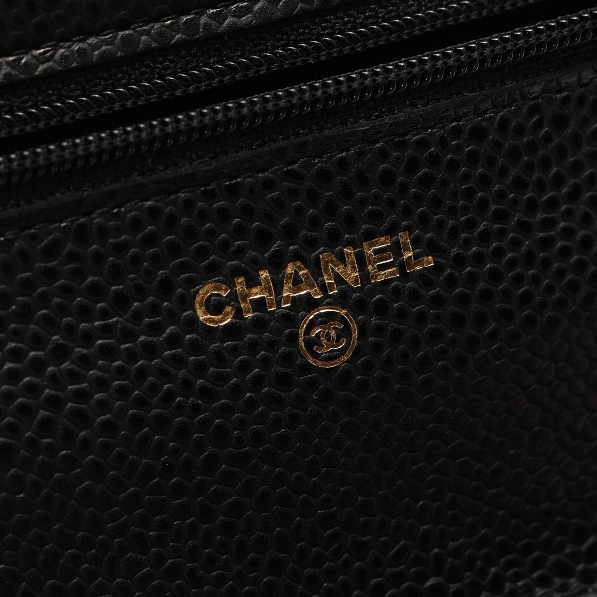 Chanel CC Quilted Caviar Wallet on Chain