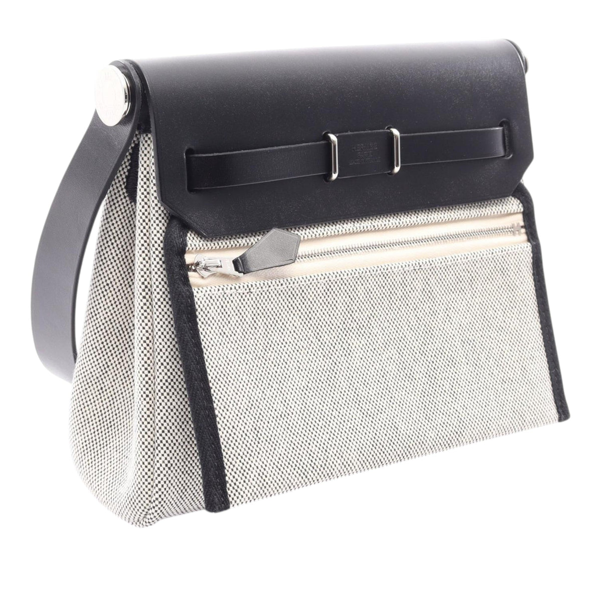 Hermès Military Toile and Vache Hunter Herbag Zip 20
