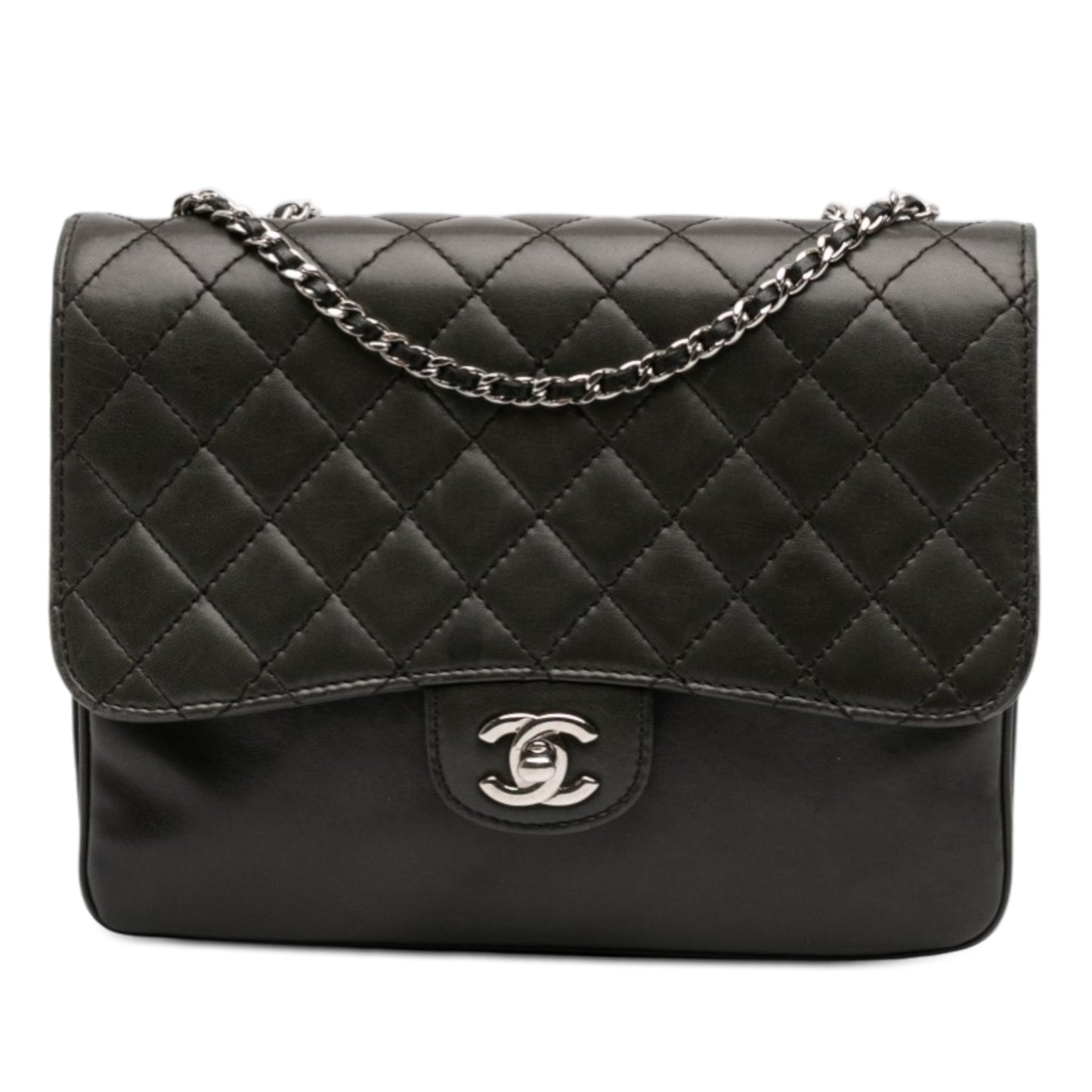 Chanel Medium Quilted Lambskin Clams Pocket Flap