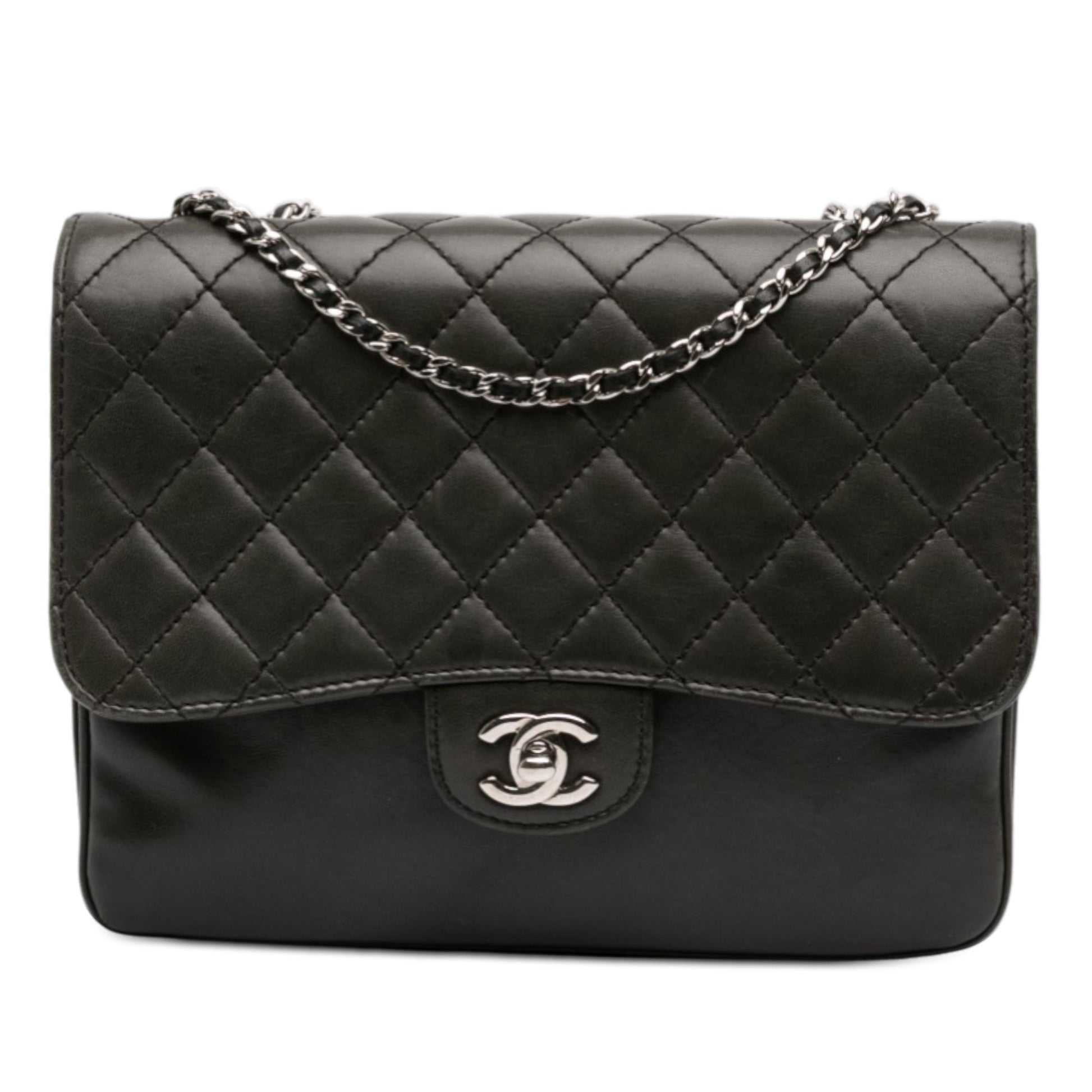 Chanel Medium Quilted Lambskin Clams Pocket Flap