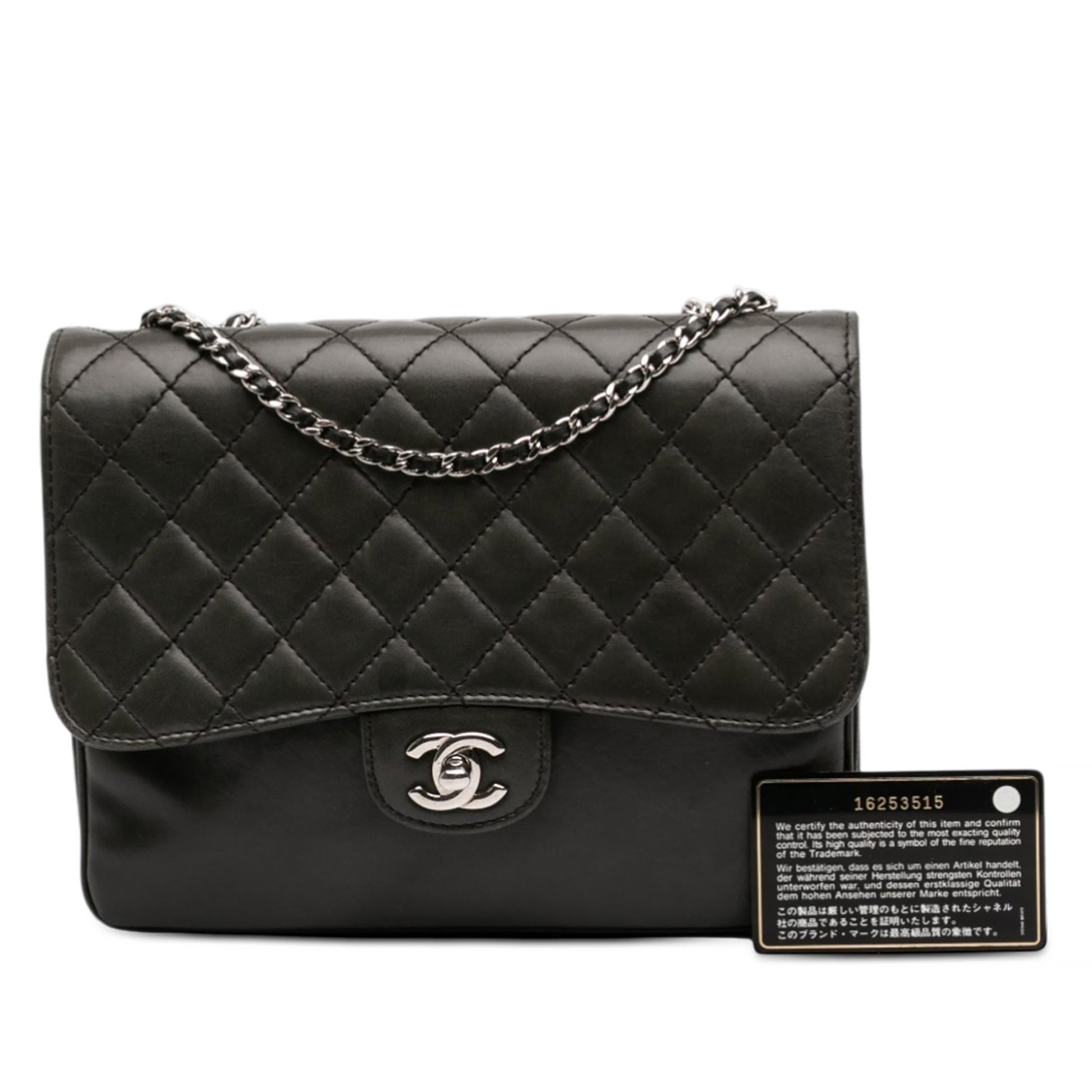 Chanel Medium Quilted Lambskin Clams Pocket Flap