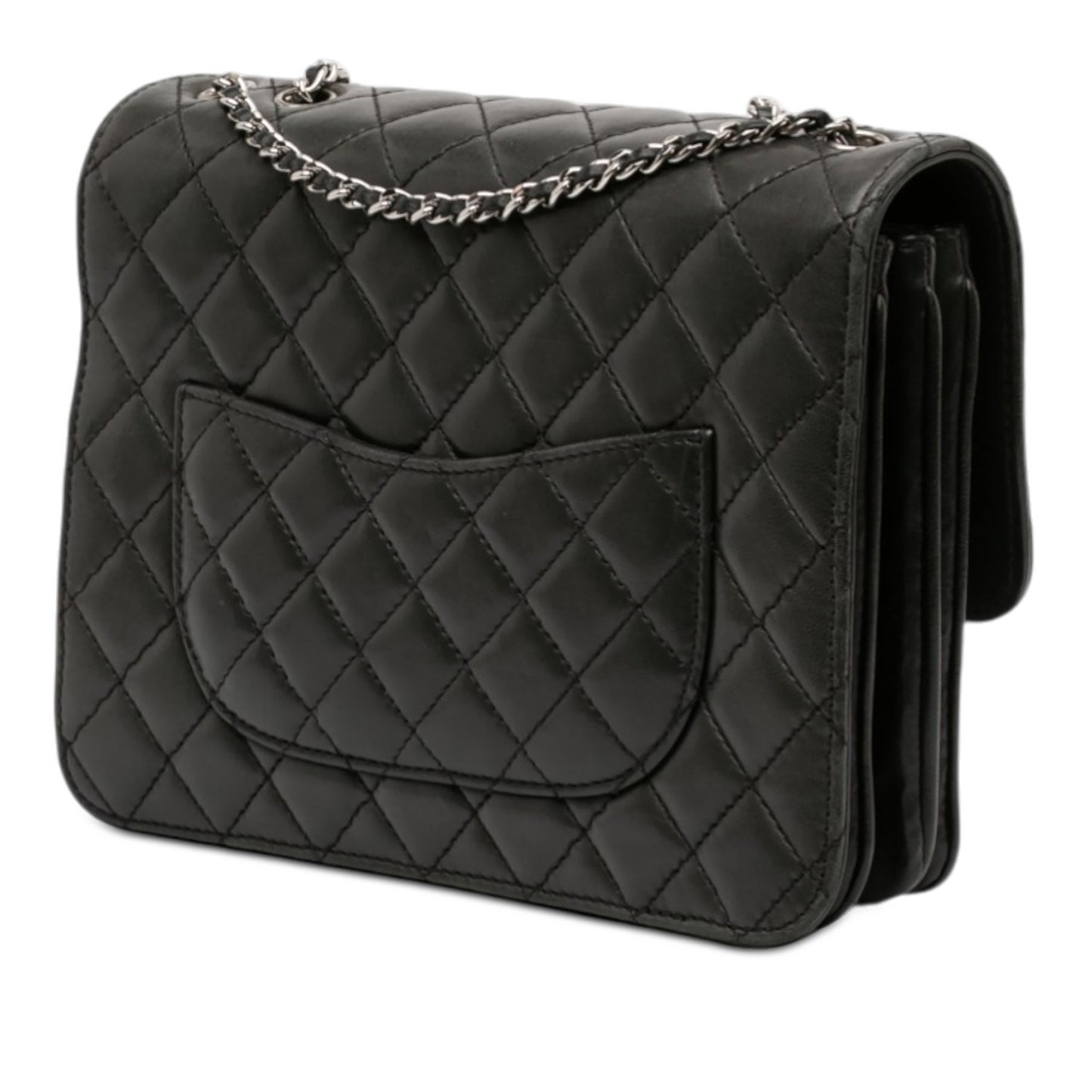 Chanel Medium Quilted Lambskin Clams Pocket Flap