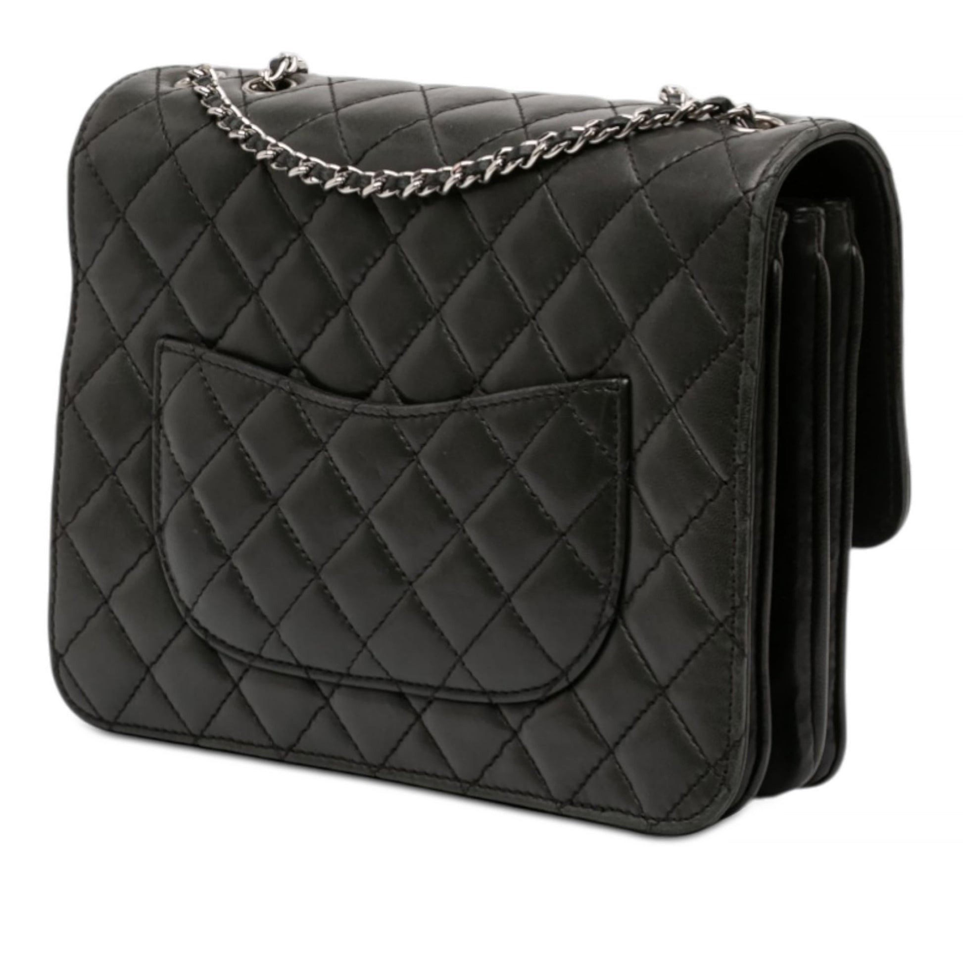 Chanel Medium Quilted Lambskin Clams Pocket Flap