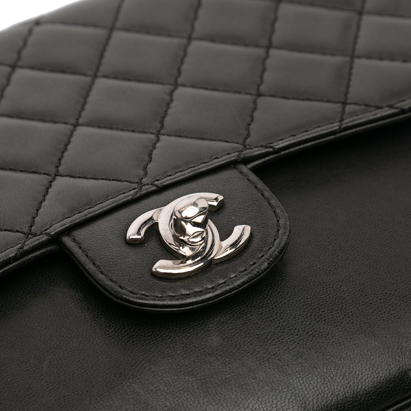 Chanel Medium Quilted Lambskin Clams Pocket Flap