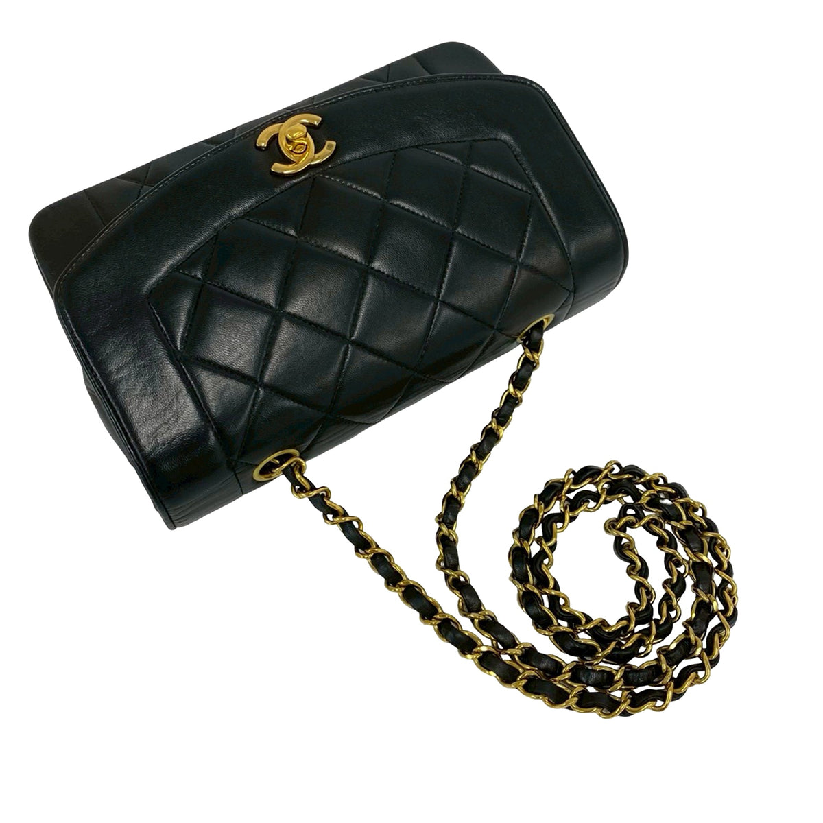Chanel Small Quilted Lambskin Diana Single Flap