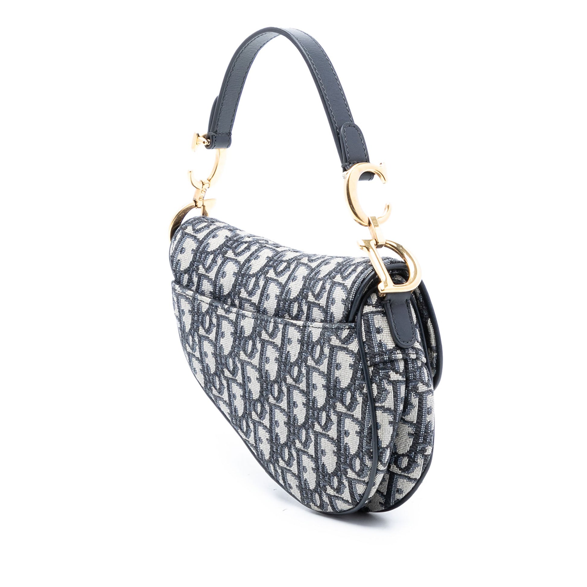 Dior Mini Oblique Canvas Saddle Bag