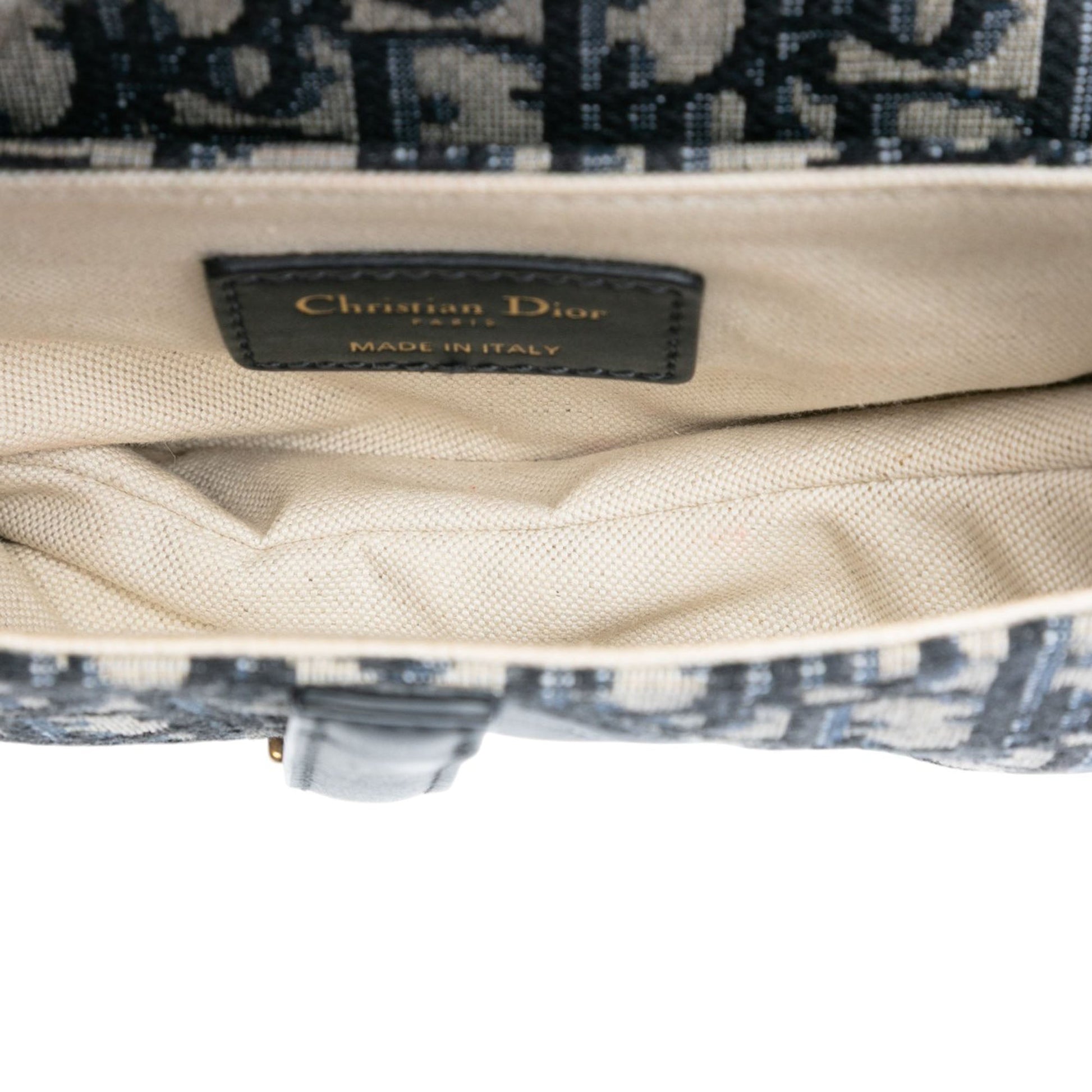 Dior Mini Oblique Canvas Saddle Bag