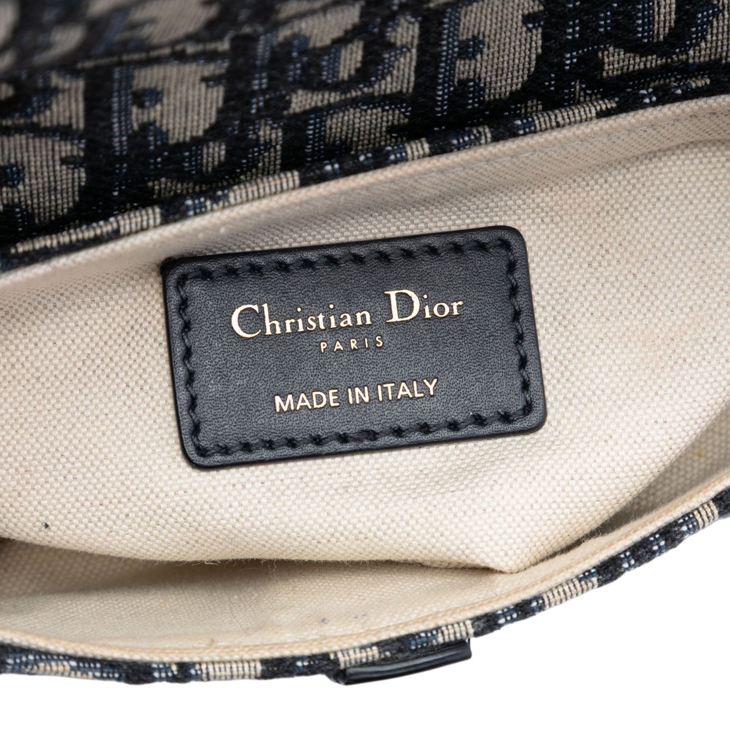 Dior Mini Oblique Canvas Saddle Bag