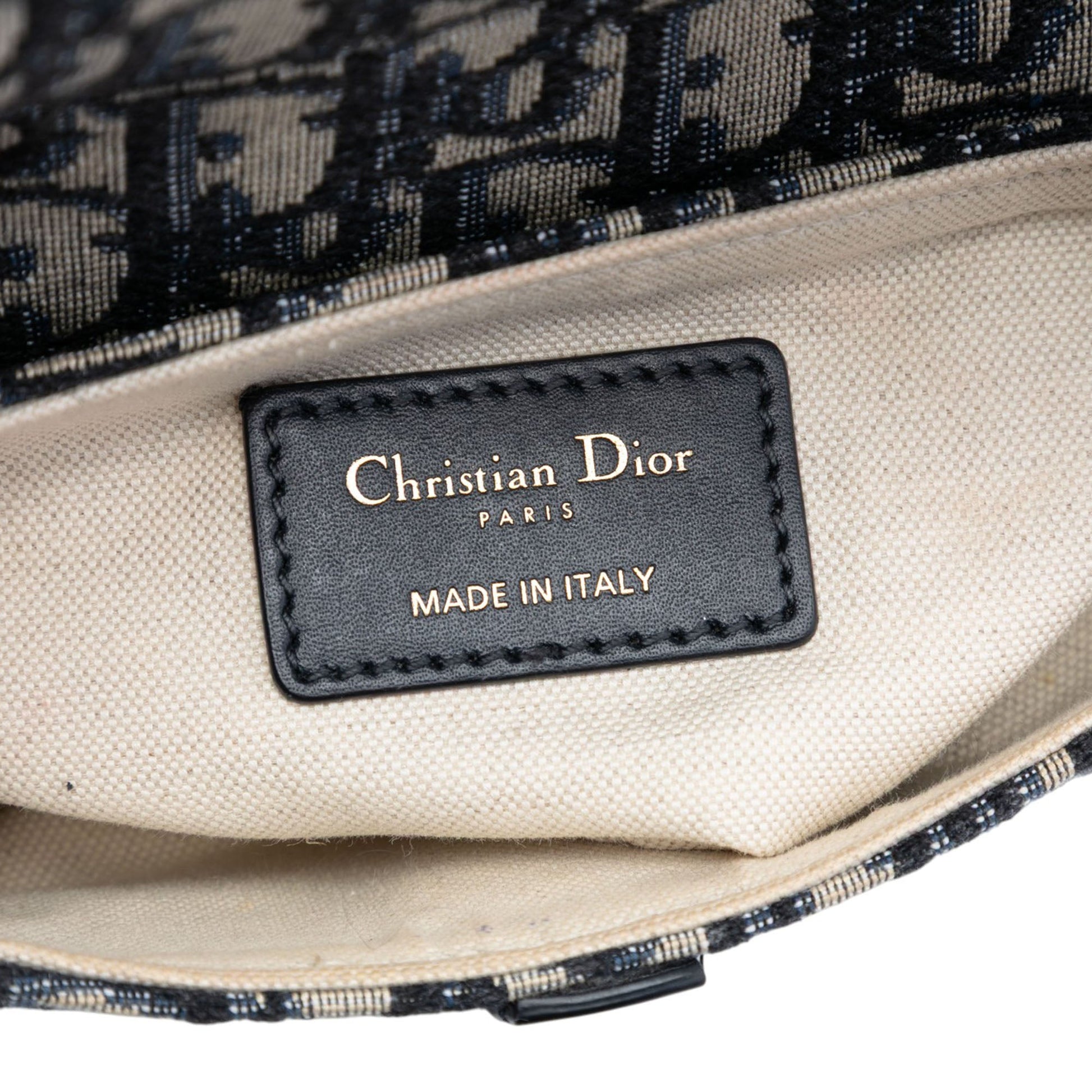 Dior Mini Oblique Canvas Saddle Bag