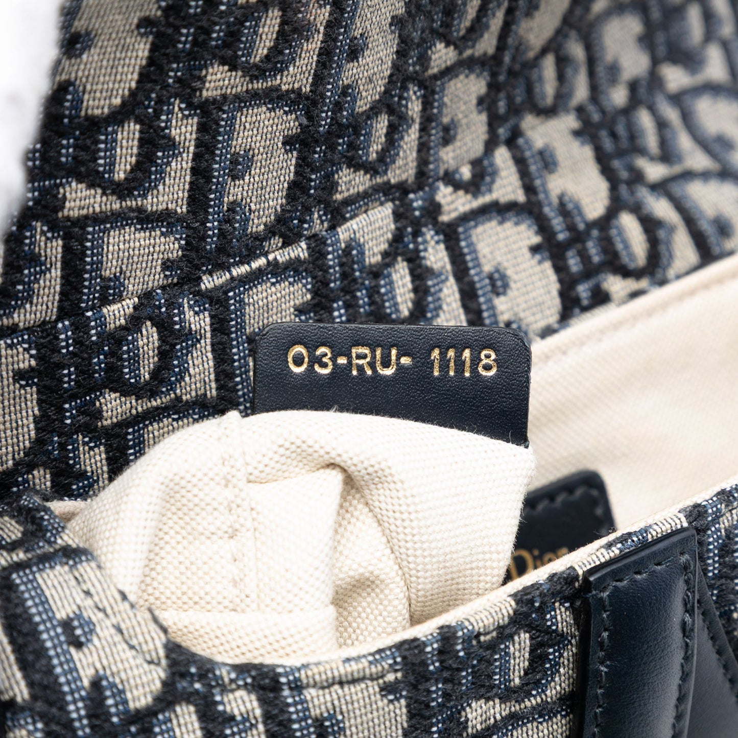 Dior Mini Oblique Canvas Saddle Bag