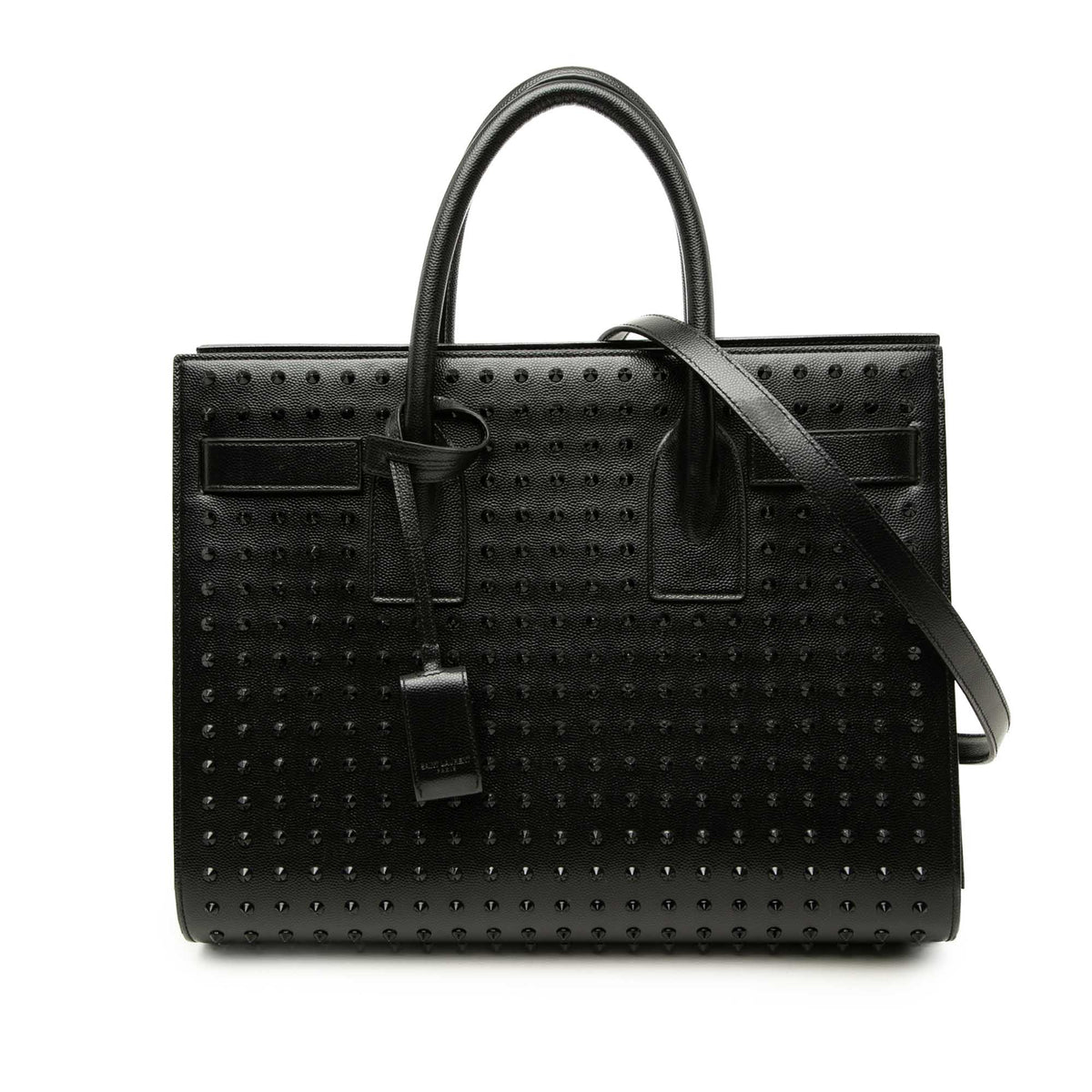 Saint Laurent Small Studded Leather Sac De Jour Satchel