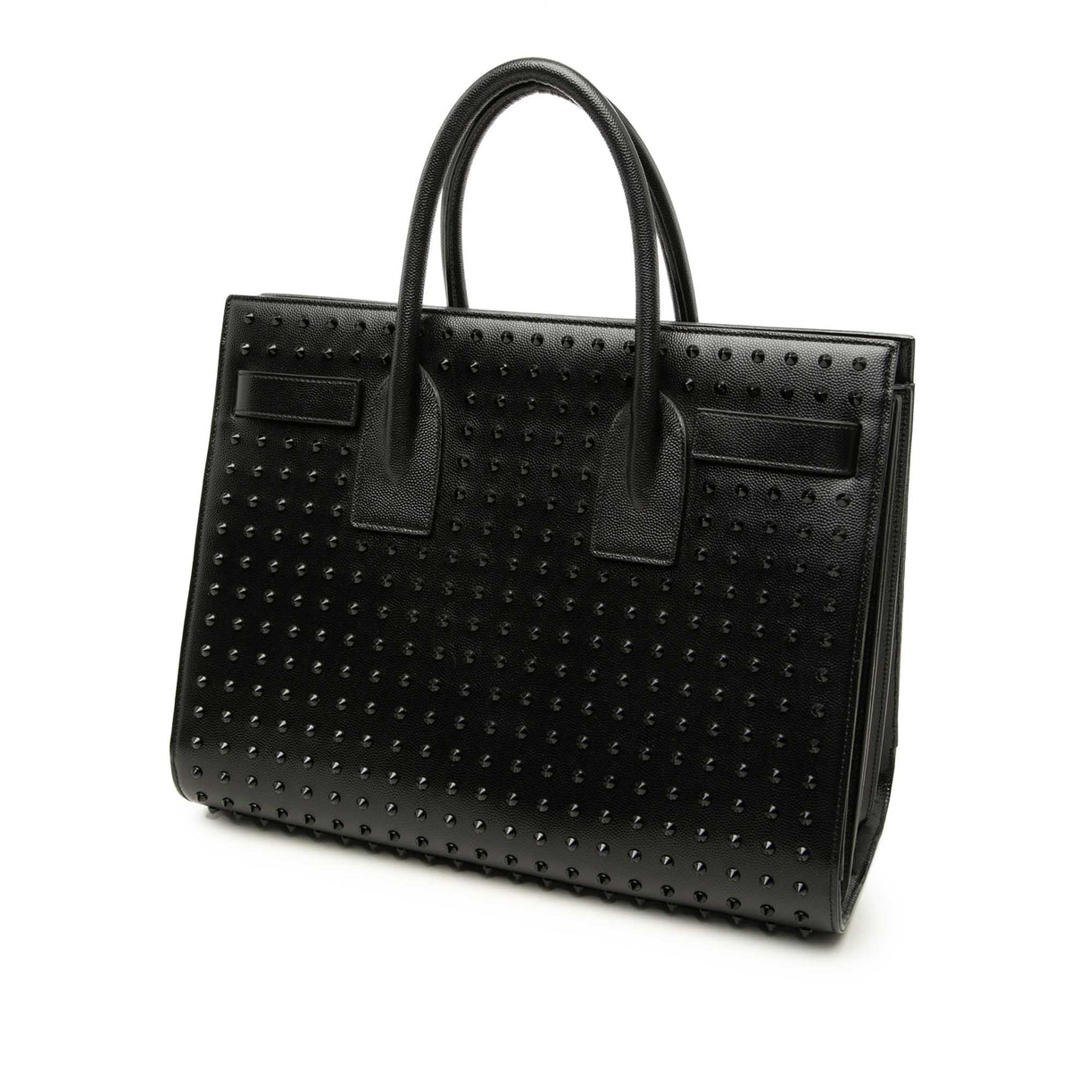Saint Laurent Small Studded Leather Sac De Jour Satchel
