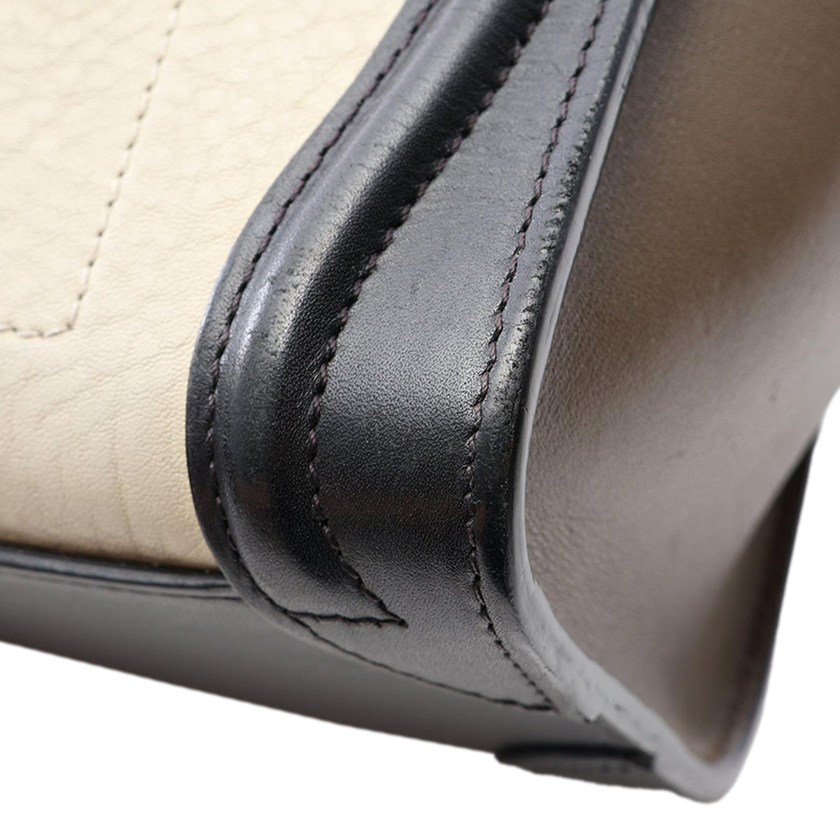 Celine Nano Tricolor Leather Luggage Tote — Brown