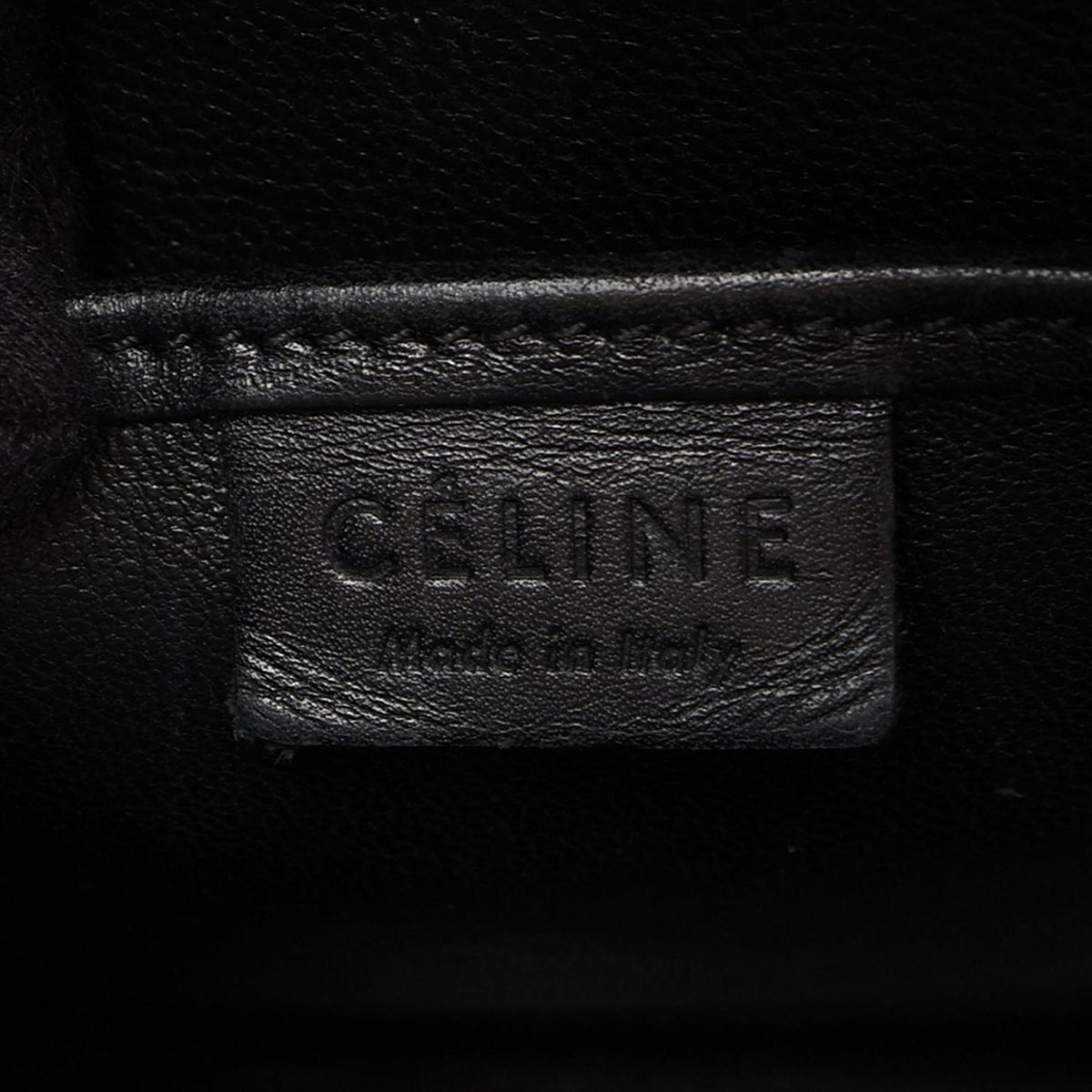 Celine Nano Tricolor Leather Luggage Tote — Brown