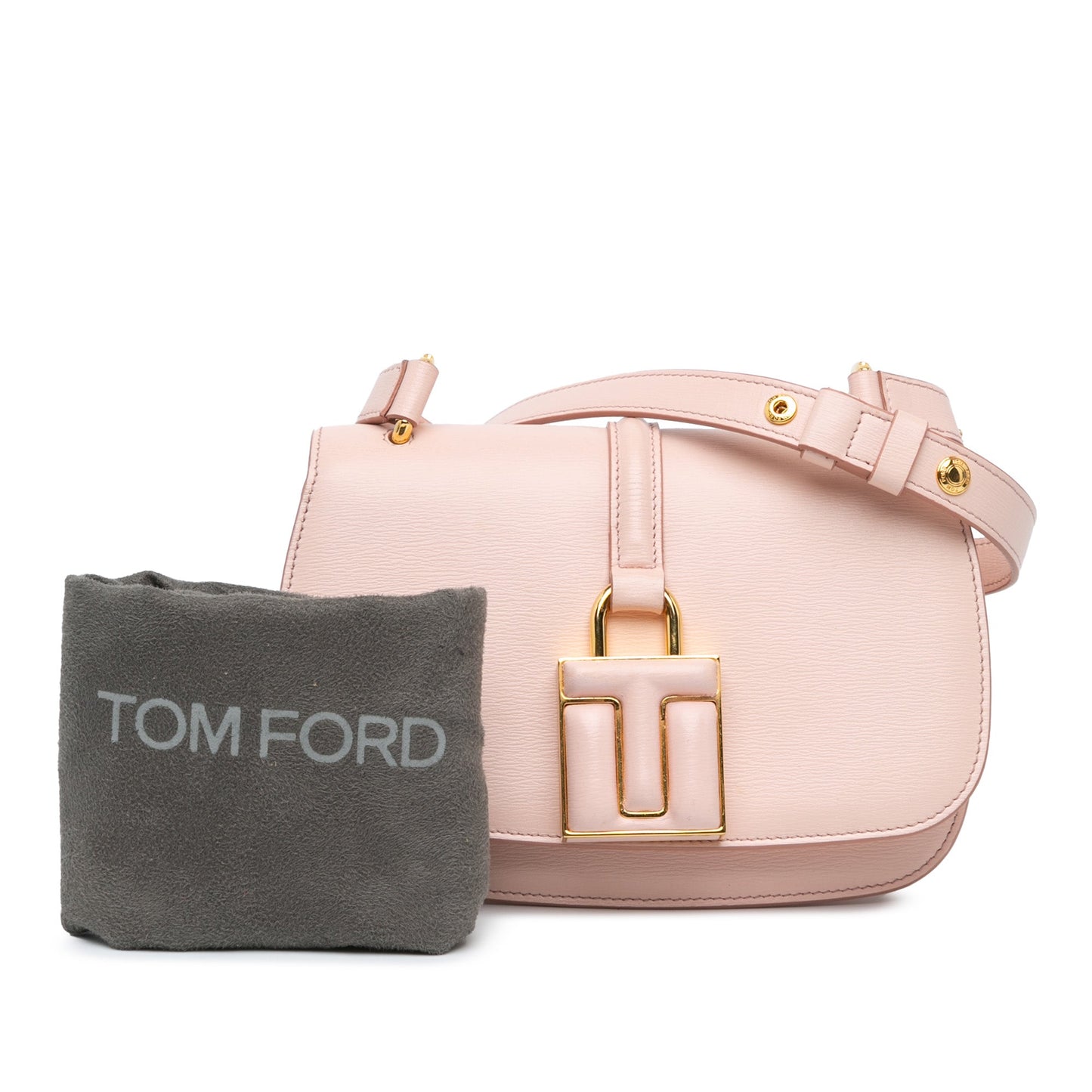 Tom Ford Calfskin Lock Crossbody