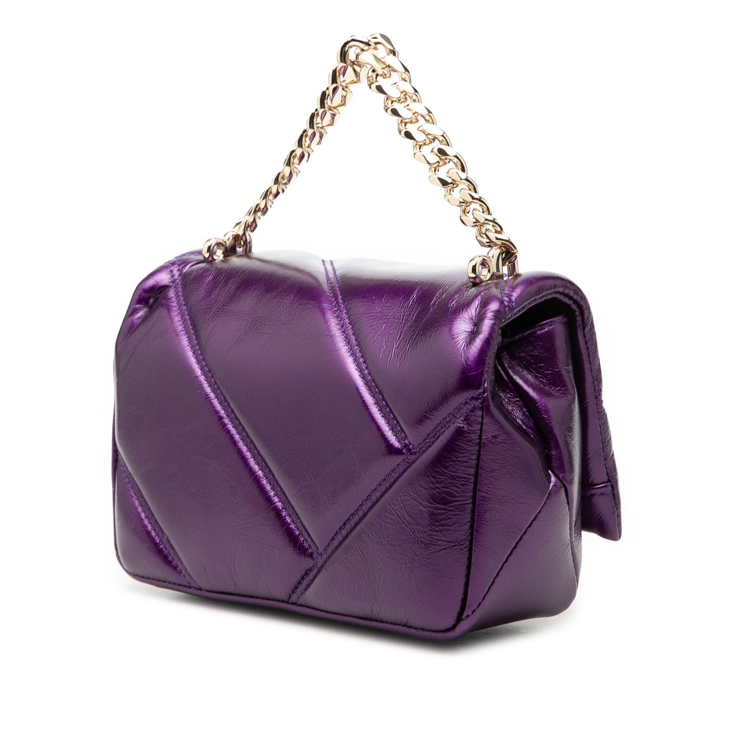 Bvlgari Mini Metallic Leather Maxi Serpenti Cabochon Satchel