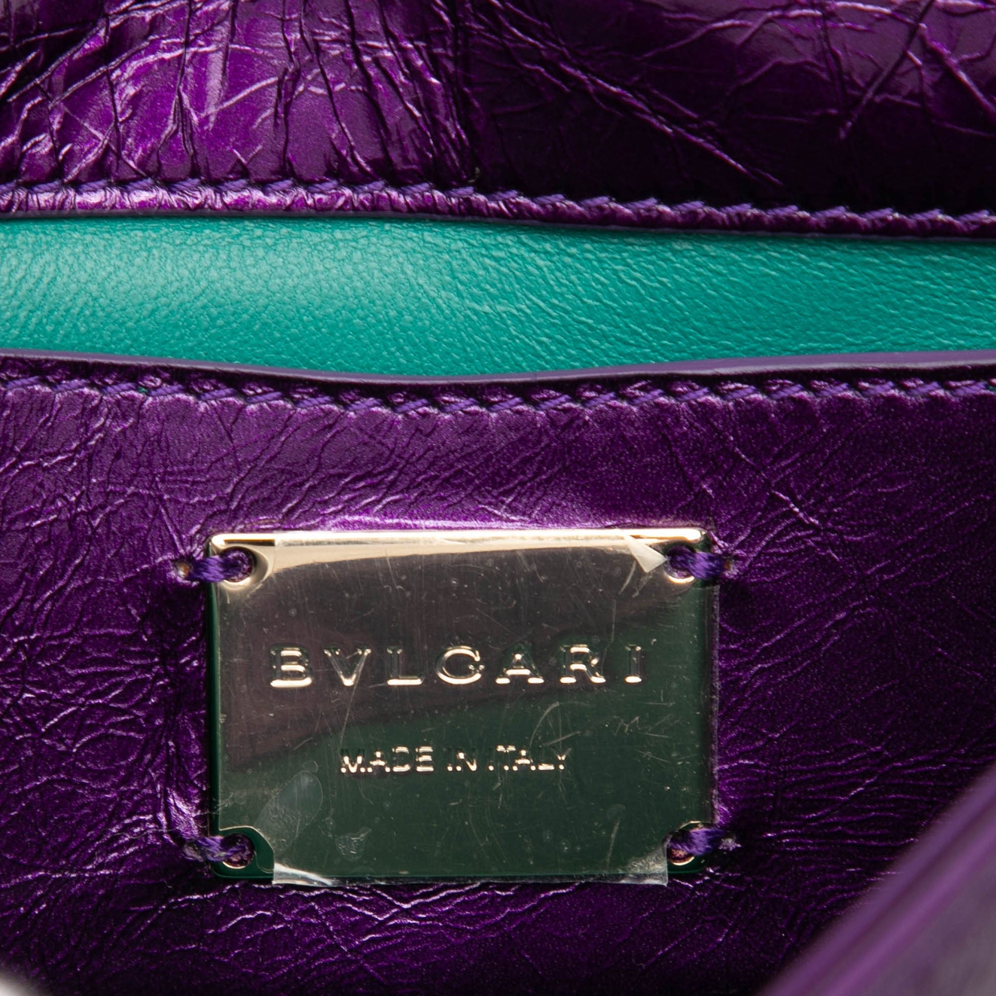 Bvlgari Mini Metallic Leather Maxi Serpenti Cabochon Satchel