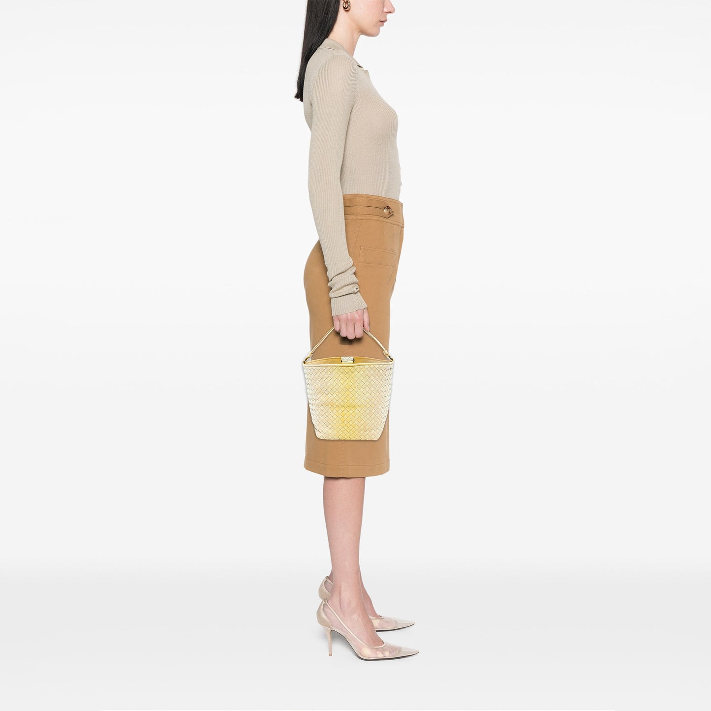 Bottega Veneta Nappa Intrecciato Nuance Bucket Bag