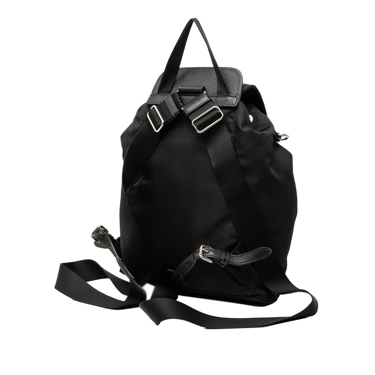 Prada Saffiano Trimmed Tessuto Backpack