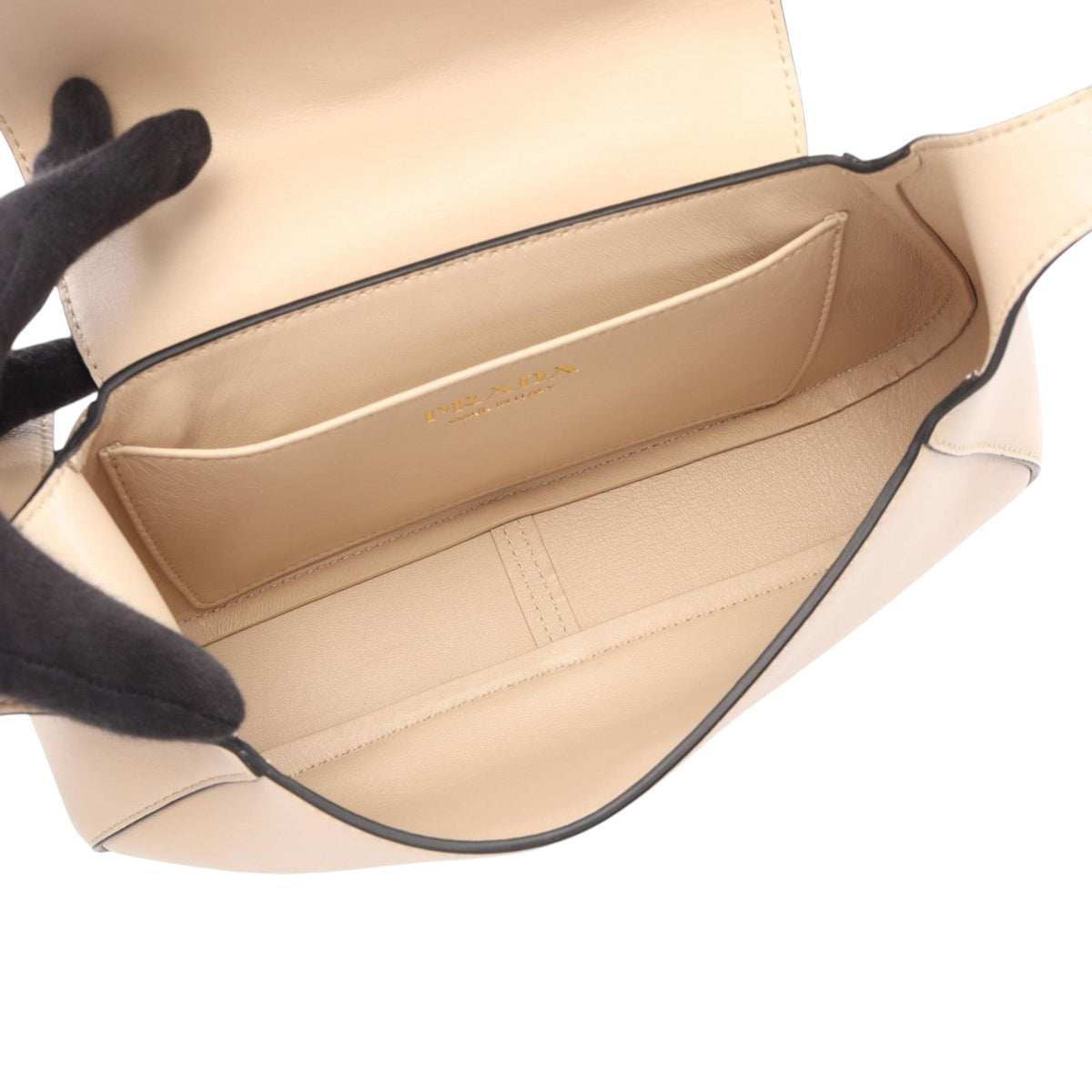 Prada Small Leather Patina Shoulder Bag