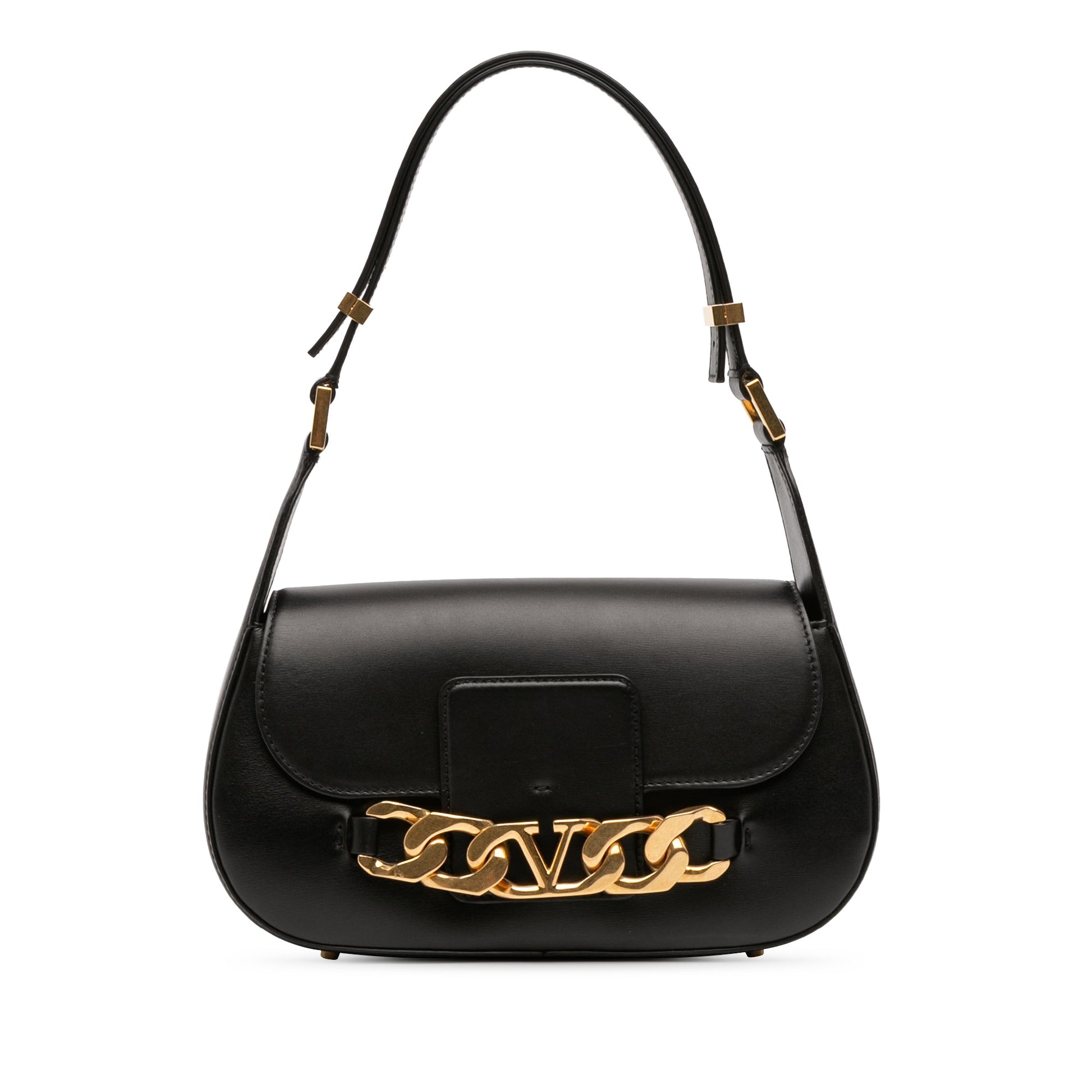 Valentino Medium Leather Vlogo Chain Shoulder Bag