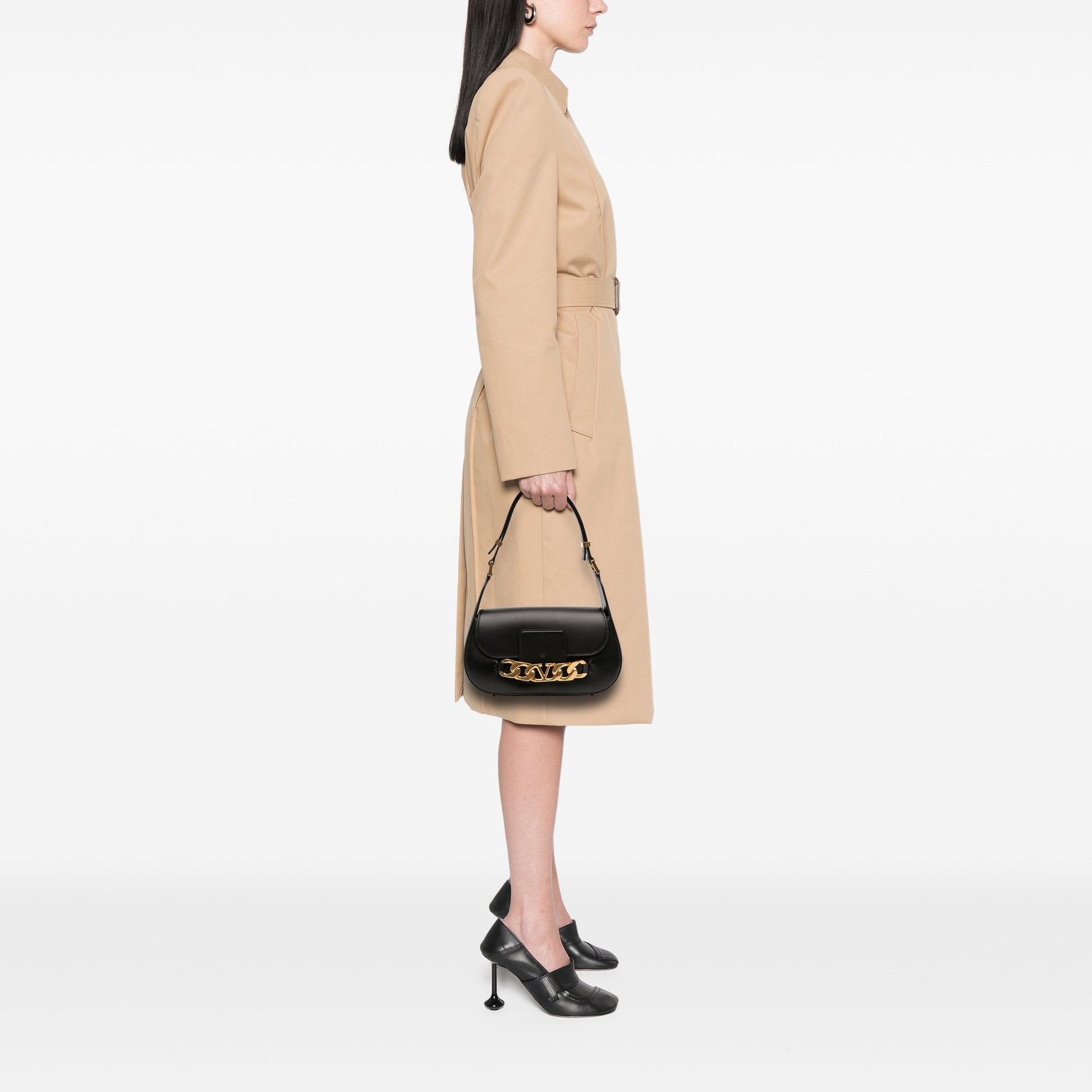 Valentino Medium Leather Vlogo Chain Shoulder Bag